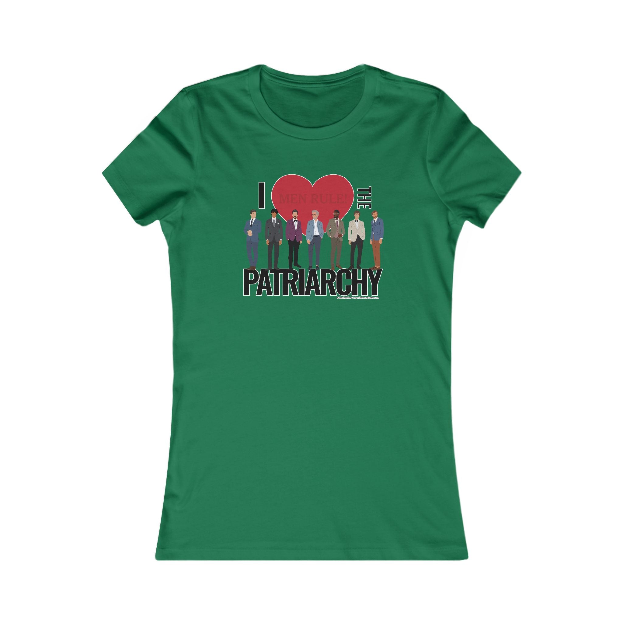 I Heart the Patriarchy (The Good 'Ol Boys Club Edition) - Ladies Soft Cotton Cap Sleeve T-Shirt