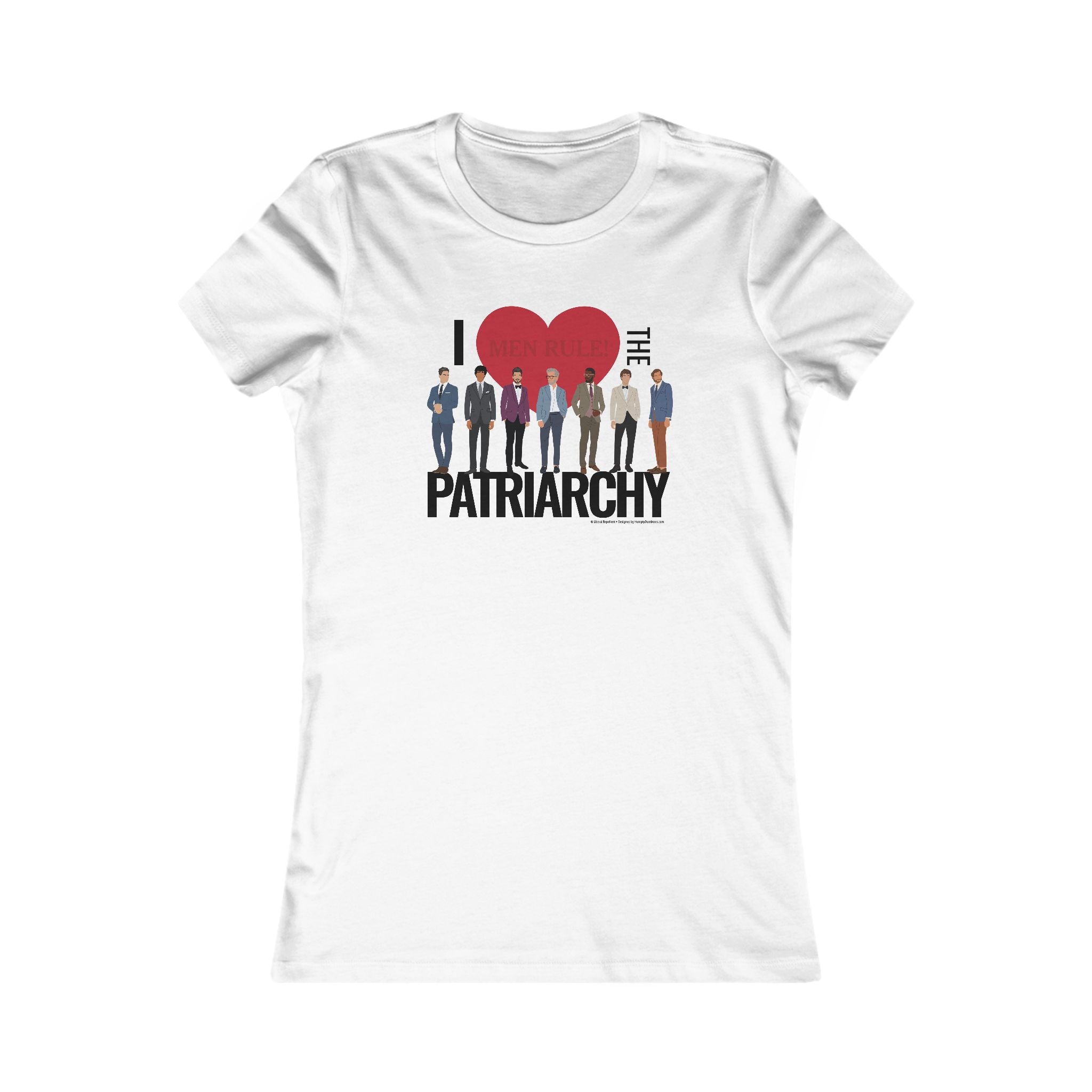 I Heart the Patriarchy (The Good 'Ol Boys Club Edition) - Ladies Soft Cotton Cap Sleeve T-Shirt