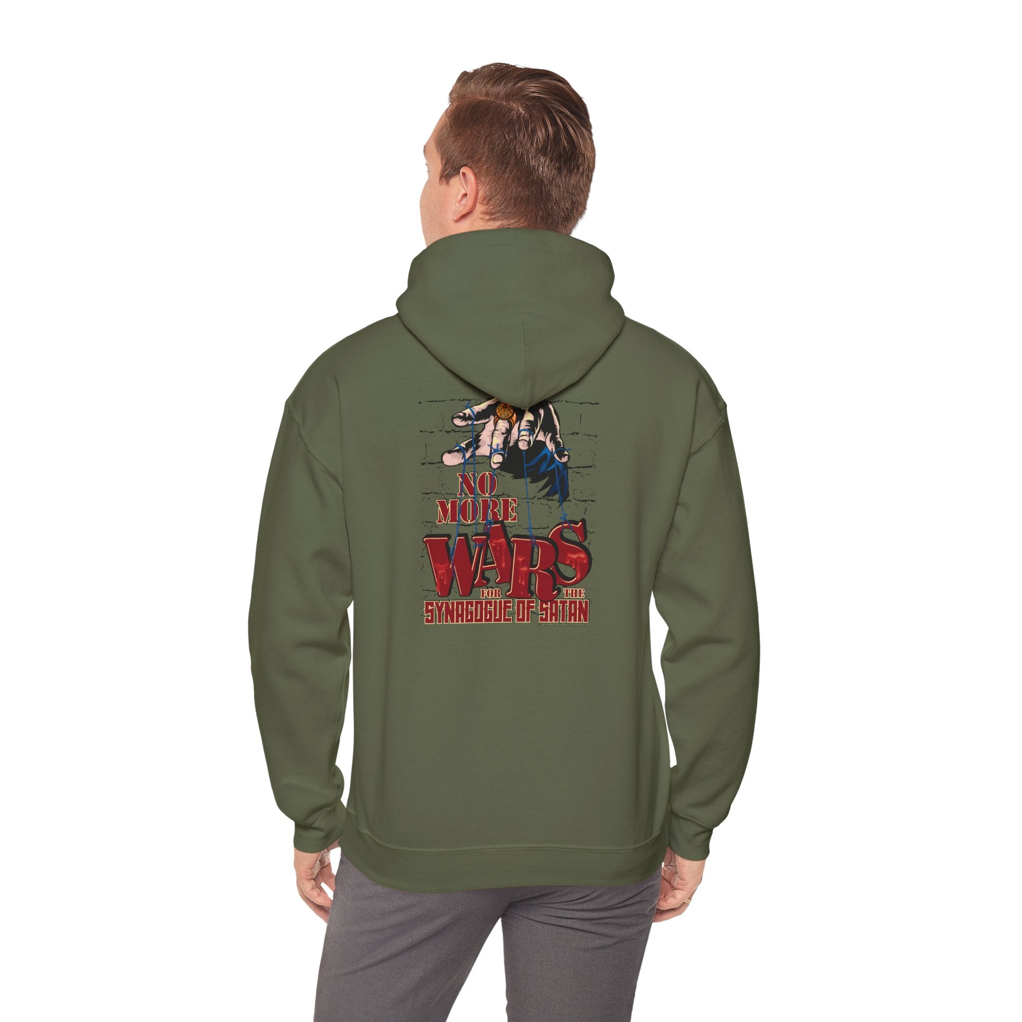 No More Wars for the Synagogue of Satan - Unisex Heavy Blend™ Hooded Sweatshirt