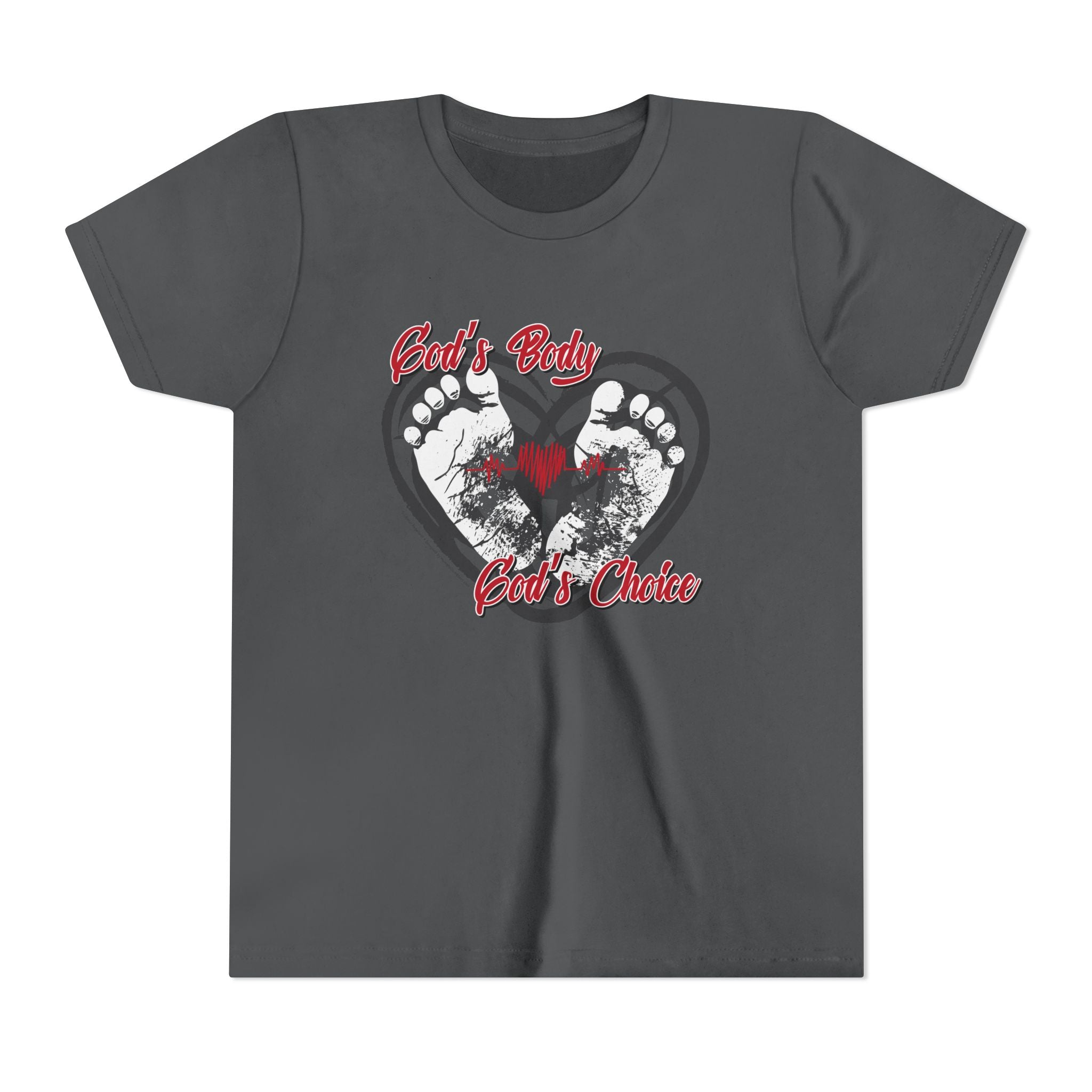 God's Body, God's Choice - Youth Soft Cotton Short Sleeve T-Shirt