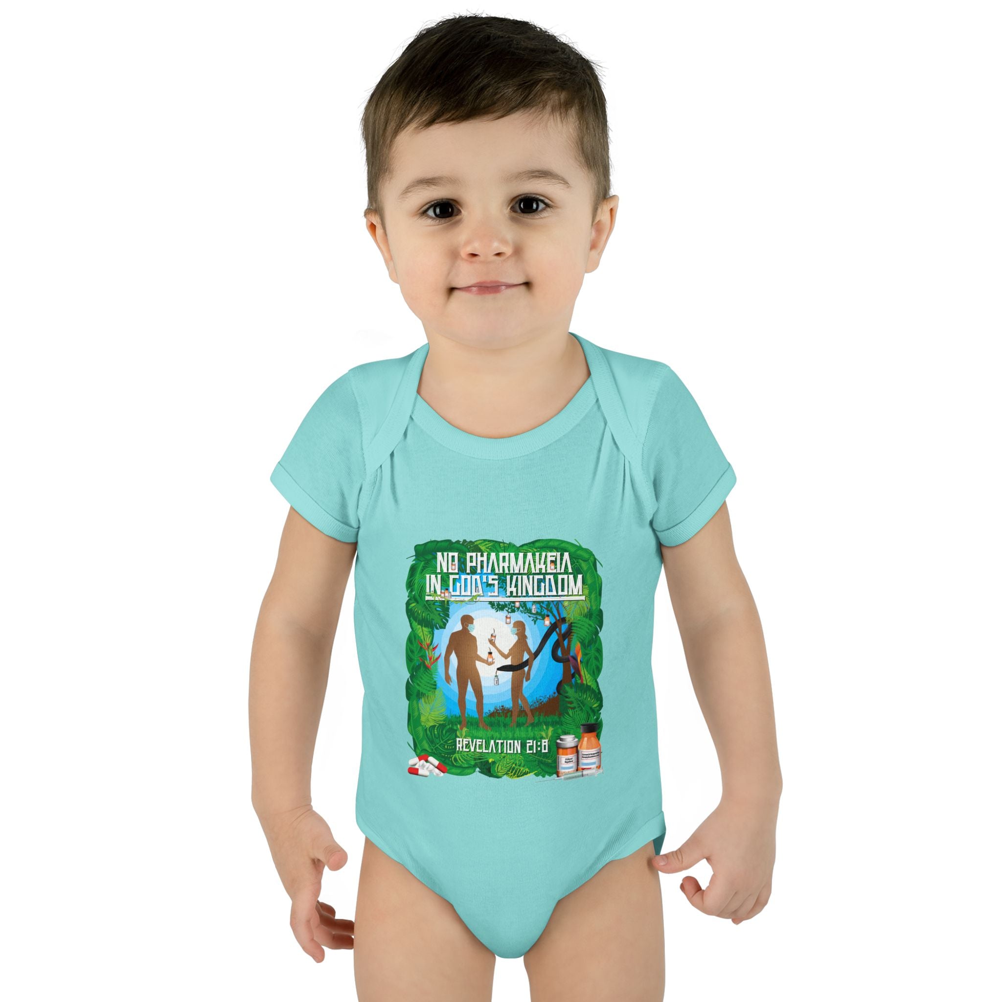 No Pharmakeia in God's Kingdom - Infant Soft Cotton Onsie Bodysuit