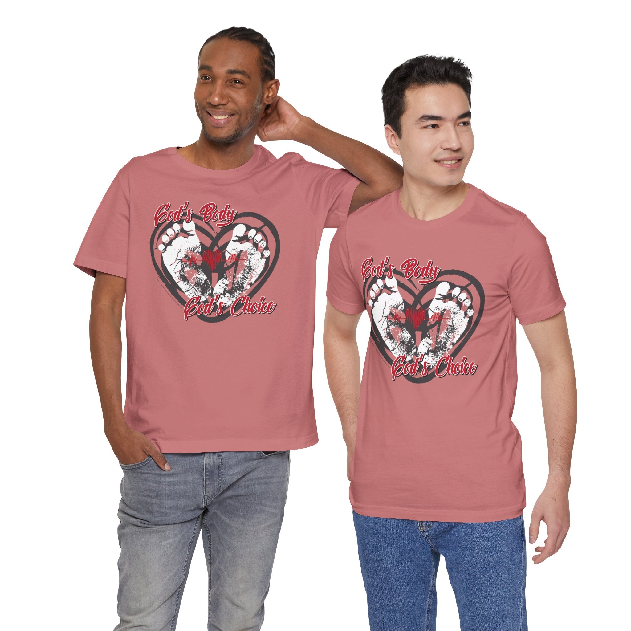 God's Body, God's Choice - Unisex Soft Cotton Short Sleeve T-Shirt