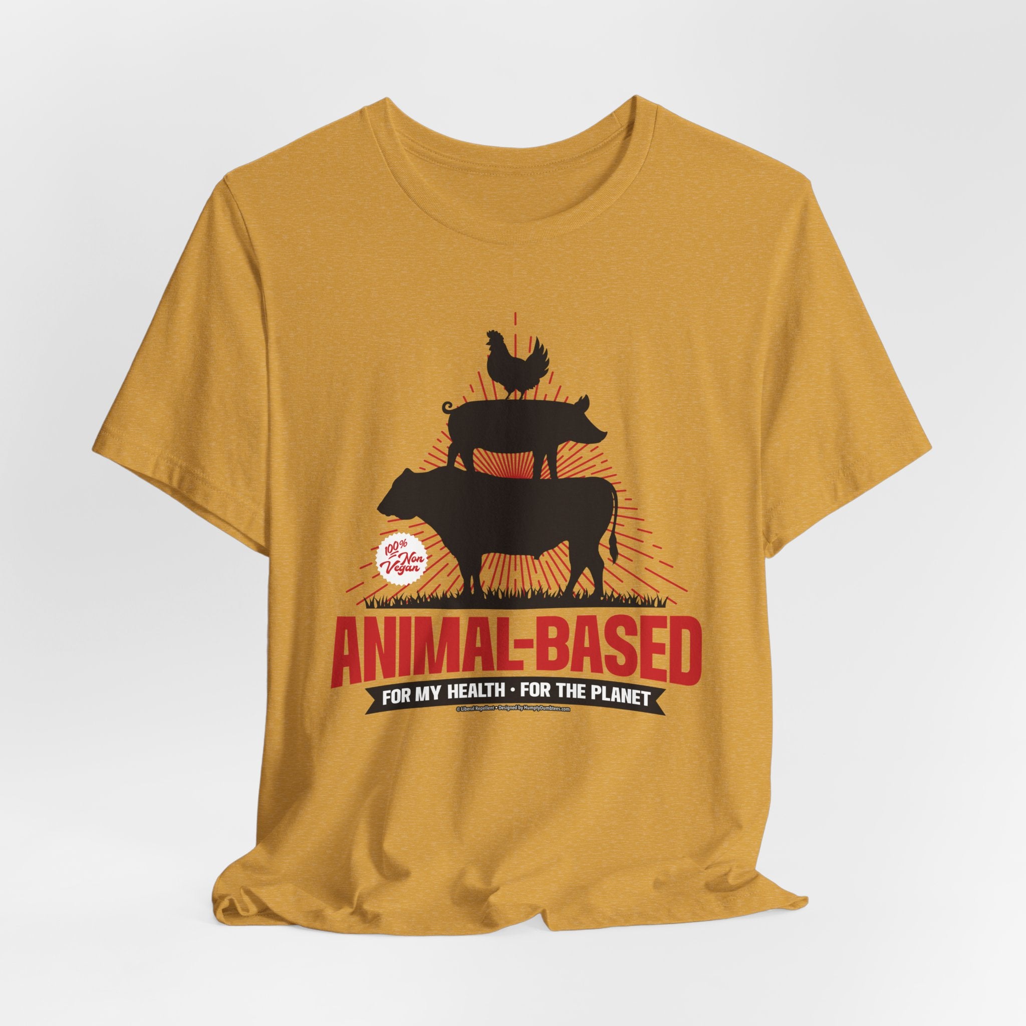 Animal-Based For My Health, For The Planet - Unisex Soft Cotton Short Sleeve T-Shirt