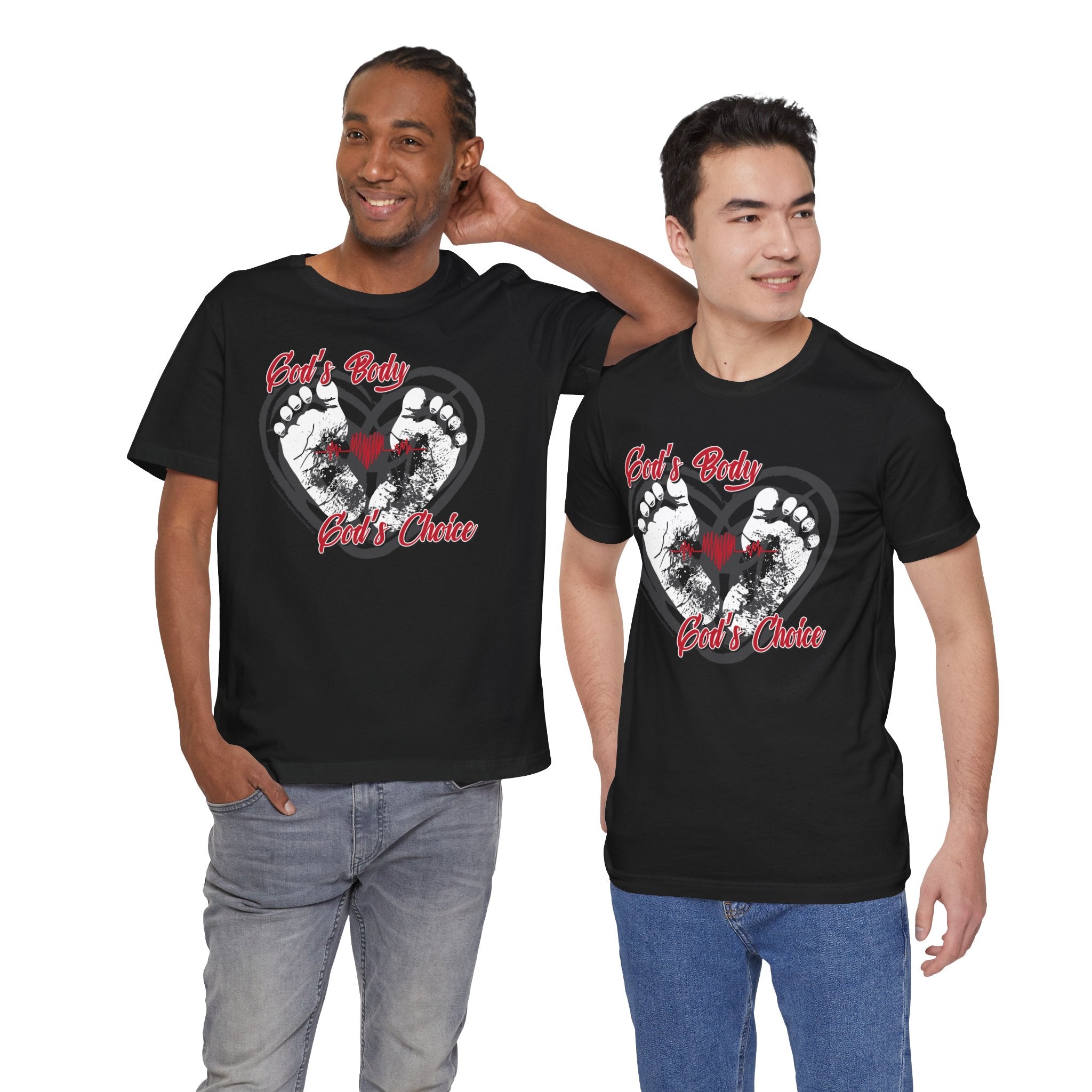 God's Body, God's Choice - Unisex Soft Cotton Short Sleeve T-Shirt