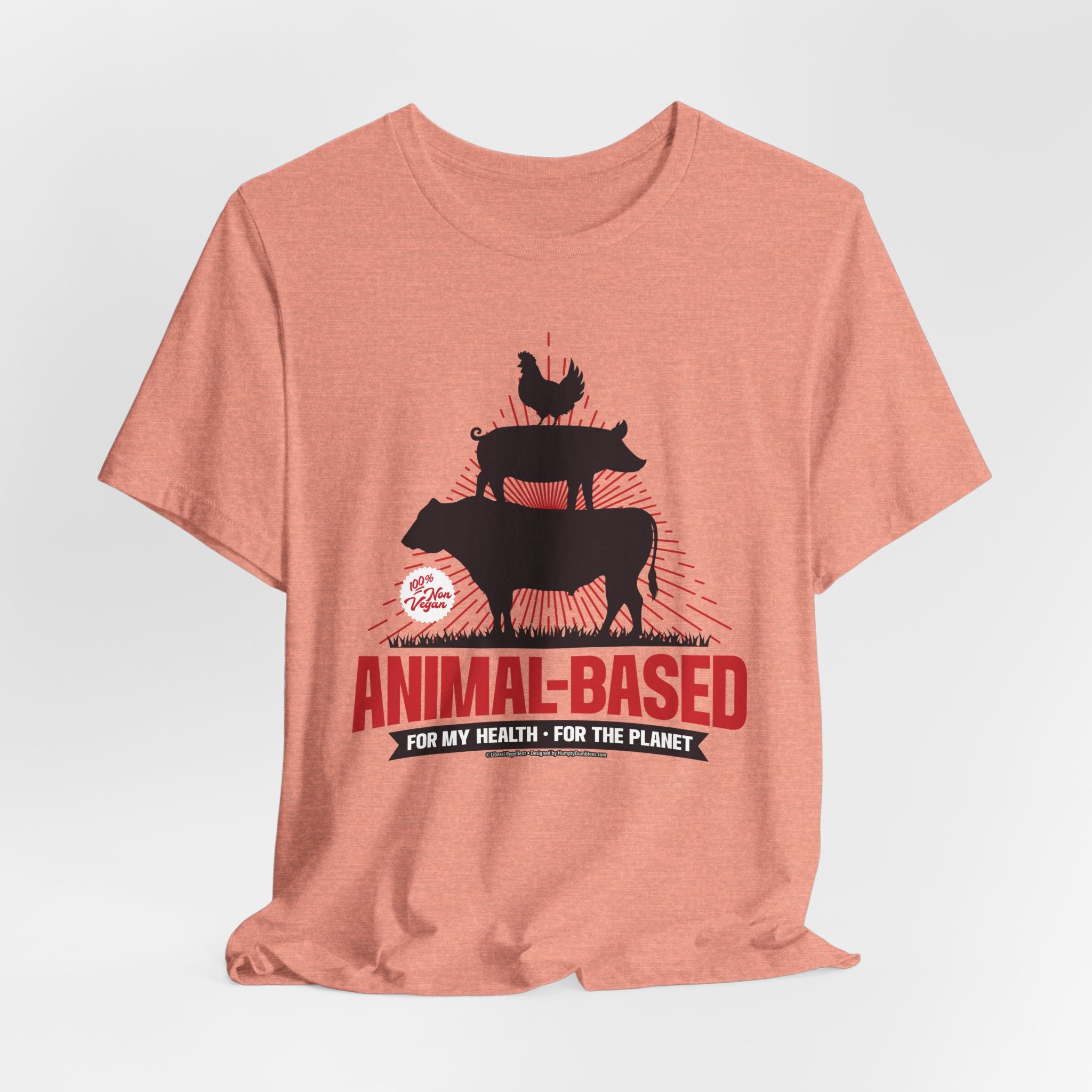 Animal-Based For My Health, For The Planet - Unisex Soft Cotton Short Sleeve T-Shirt