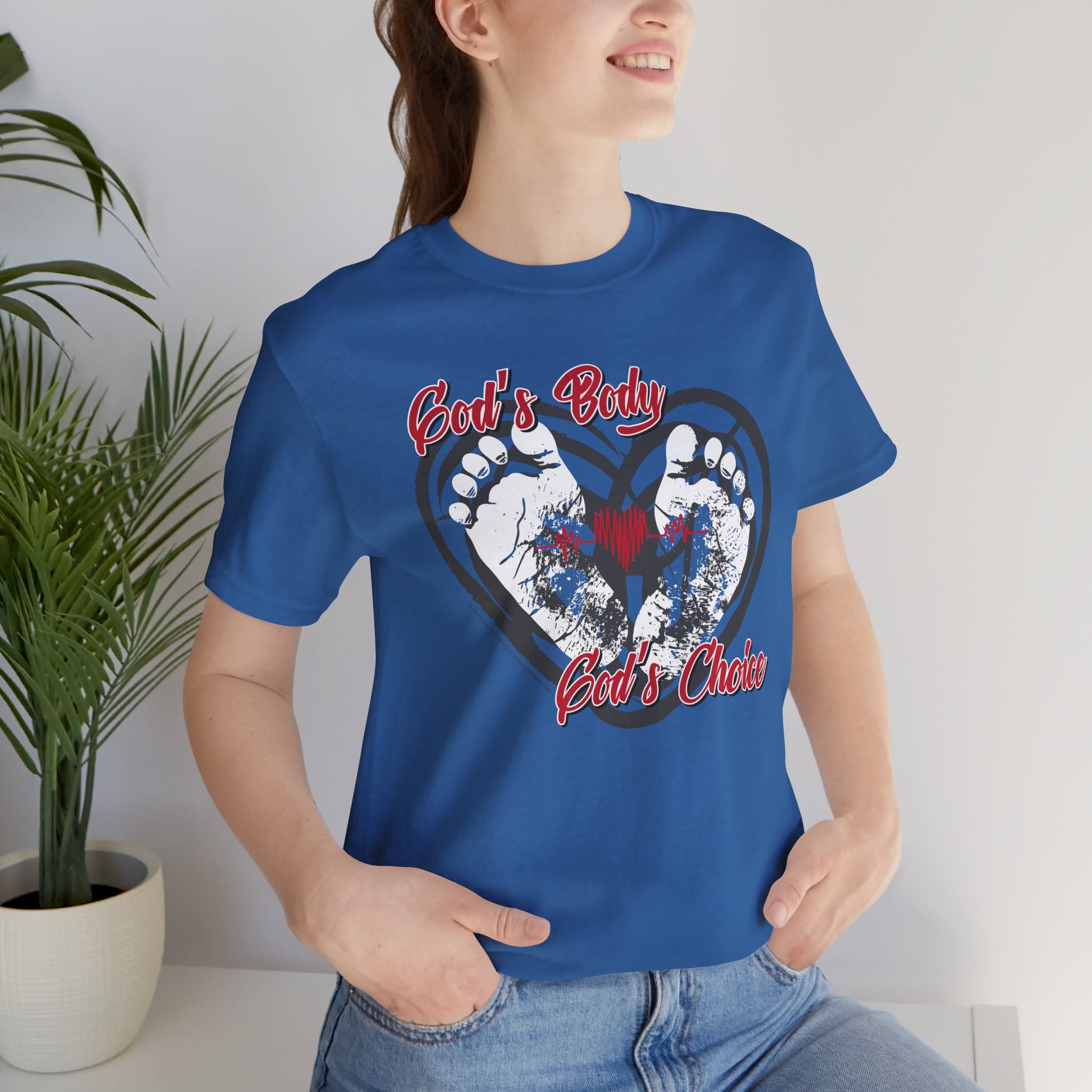 God's Body, God's Choice - Unisex Soft Cotton Short Sleeve T-Shirt