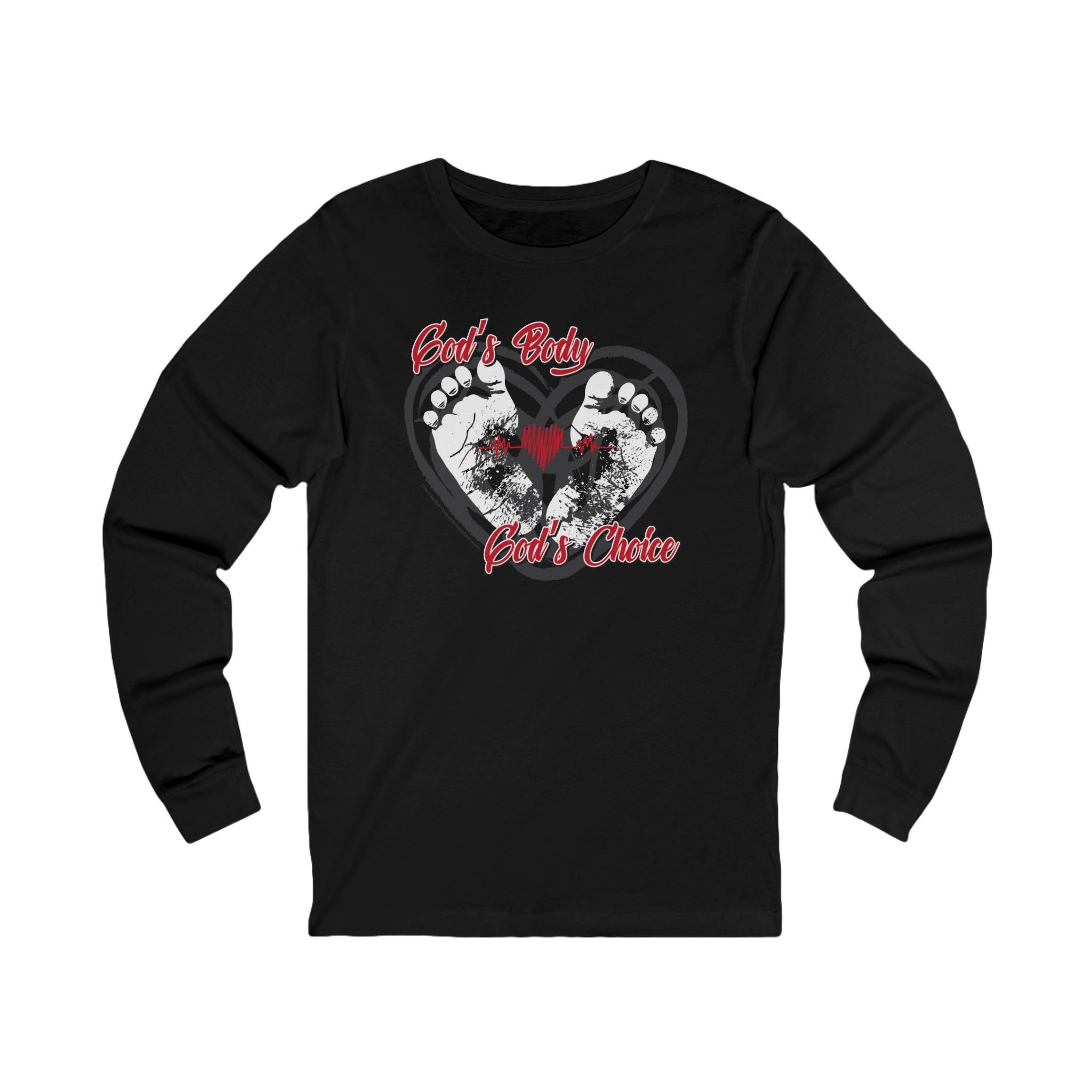 God's Body, God's Choice - Unisex Soft Cotton Long Sleeve T-Shirt