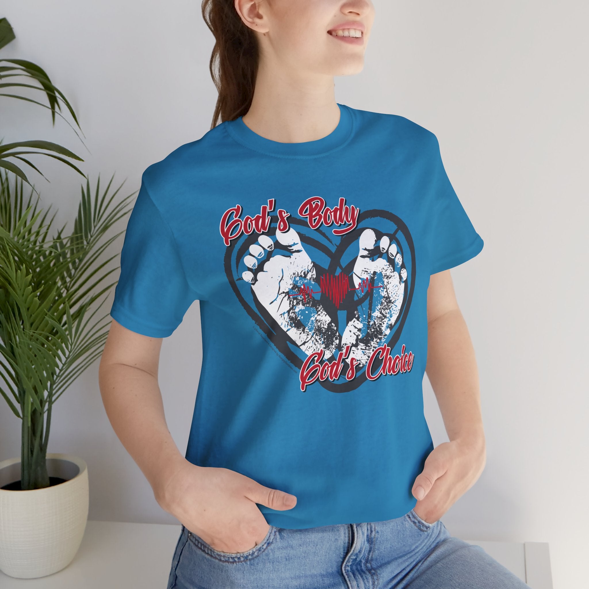 God's Body, God's Choice - Unisex Soft Cotton Short Sleeve T-Shirt