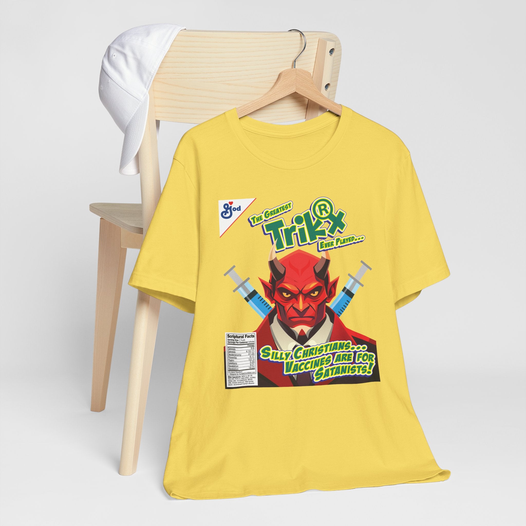 Silly Christians, Vaccines are for Satanists - Unisex Soft Cotton Short Sleeve T-Shirt
