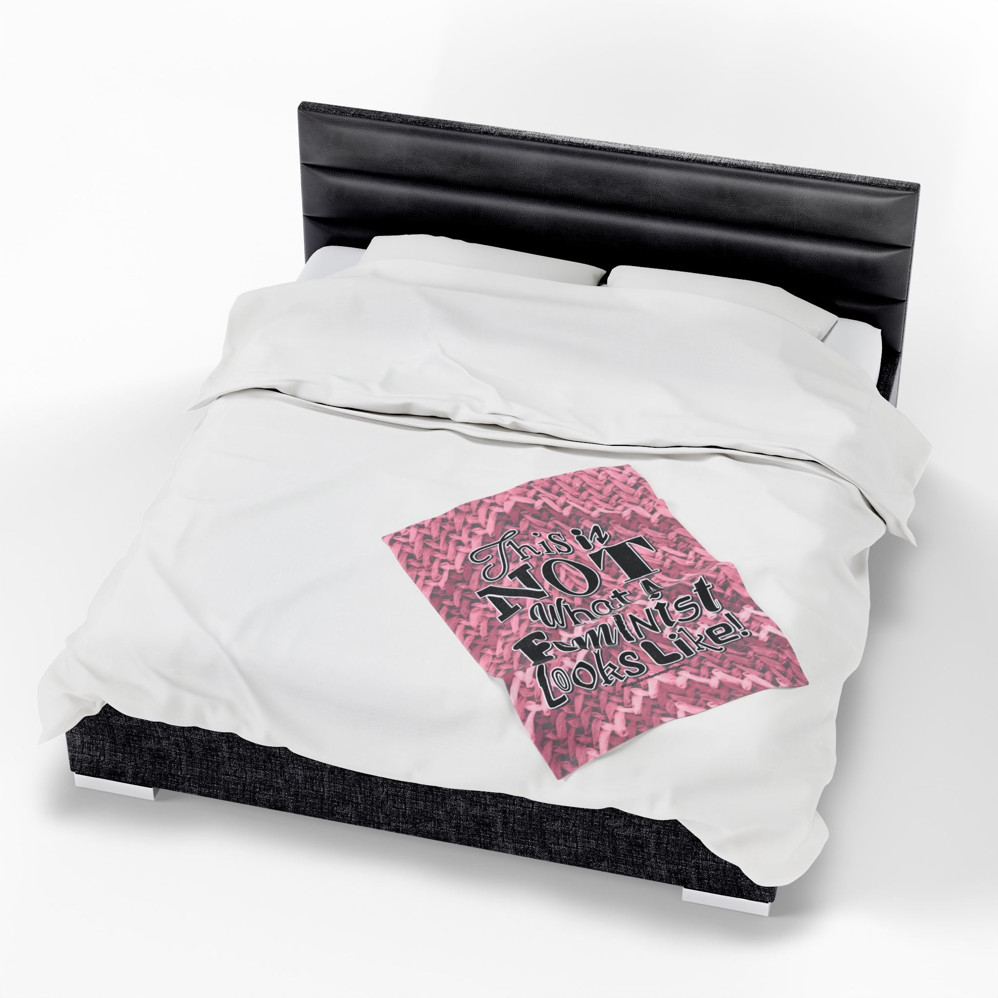 This is NOT What a Feminist Looks Like - Eco-Friendly Velveteen Plush Blanket