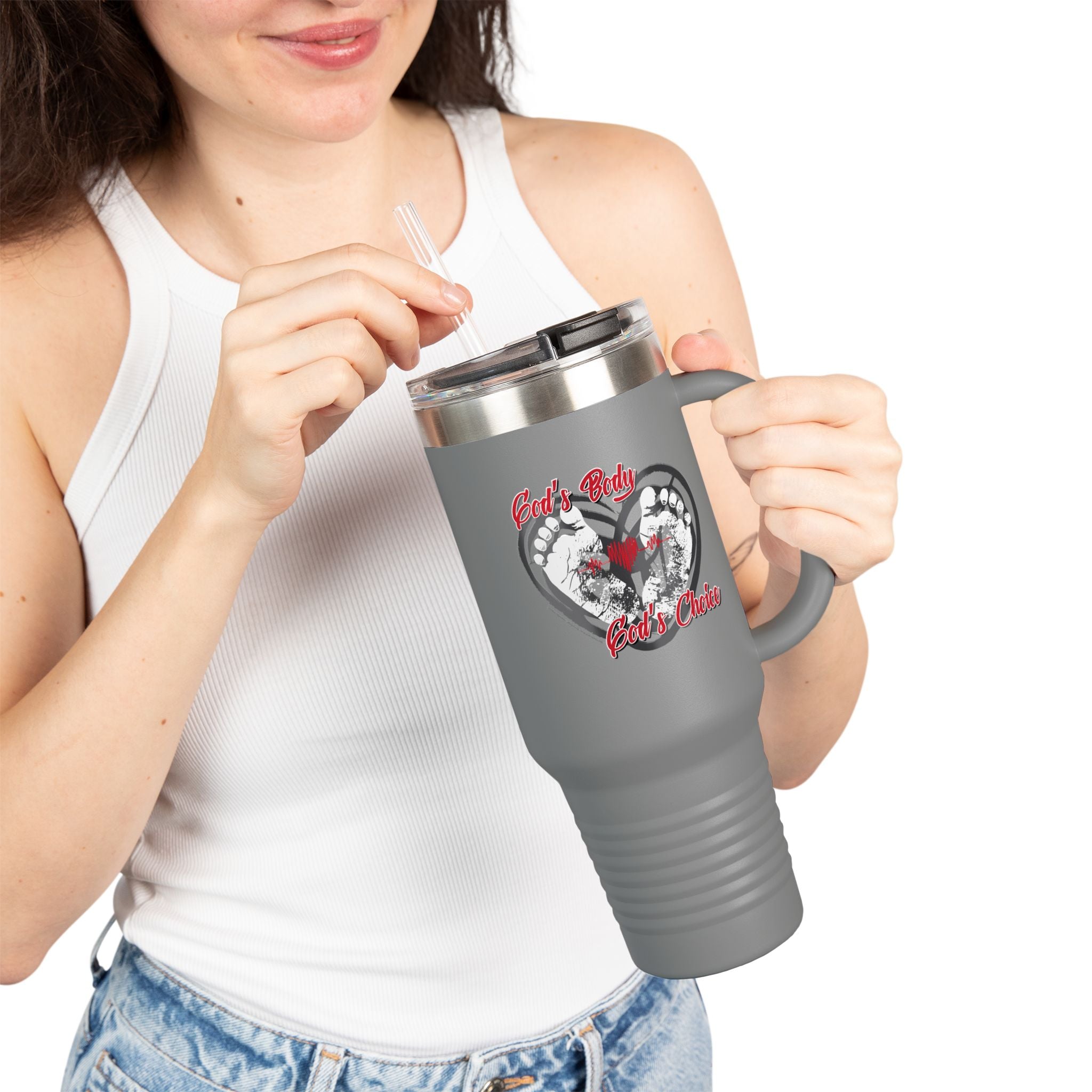 God's Body, God's Choice - 40oz Insulated Travel Mug