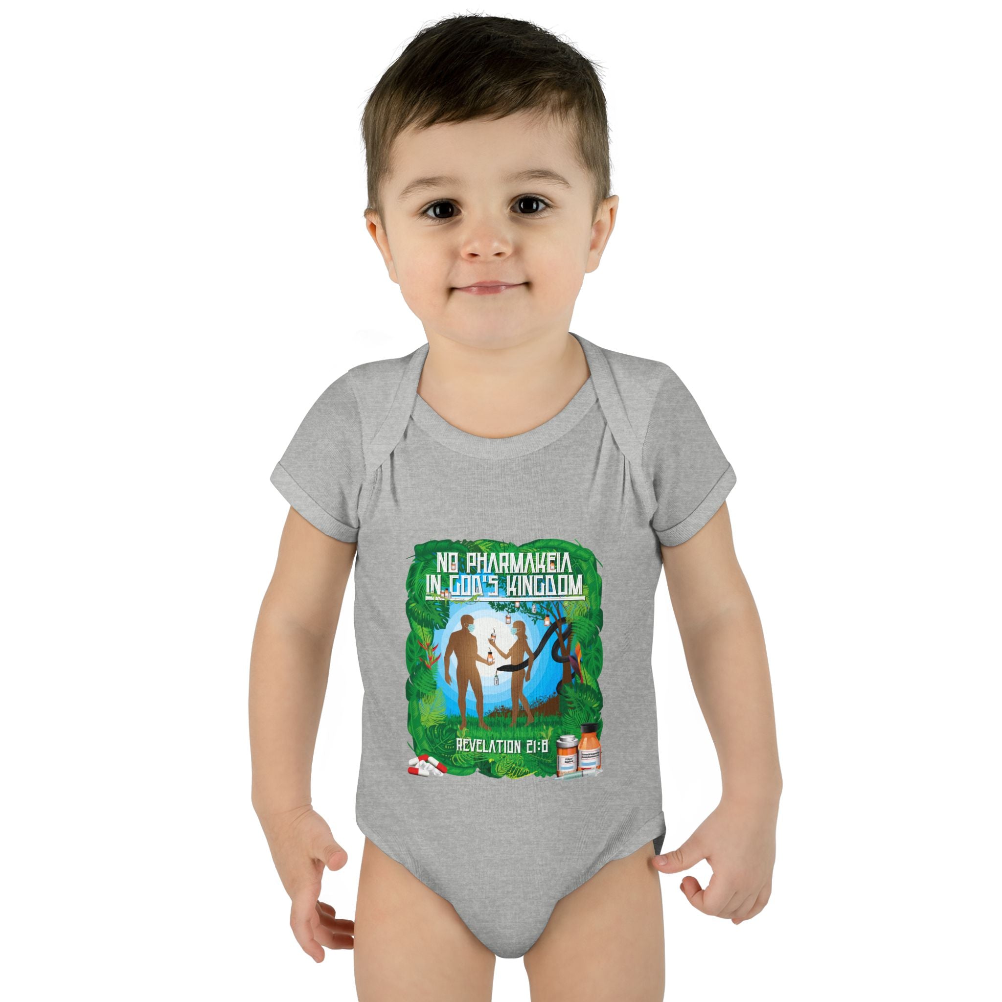 No Pharmakeia in God's Kingdom - Infant Soft Cotton Onsie Bodysuit