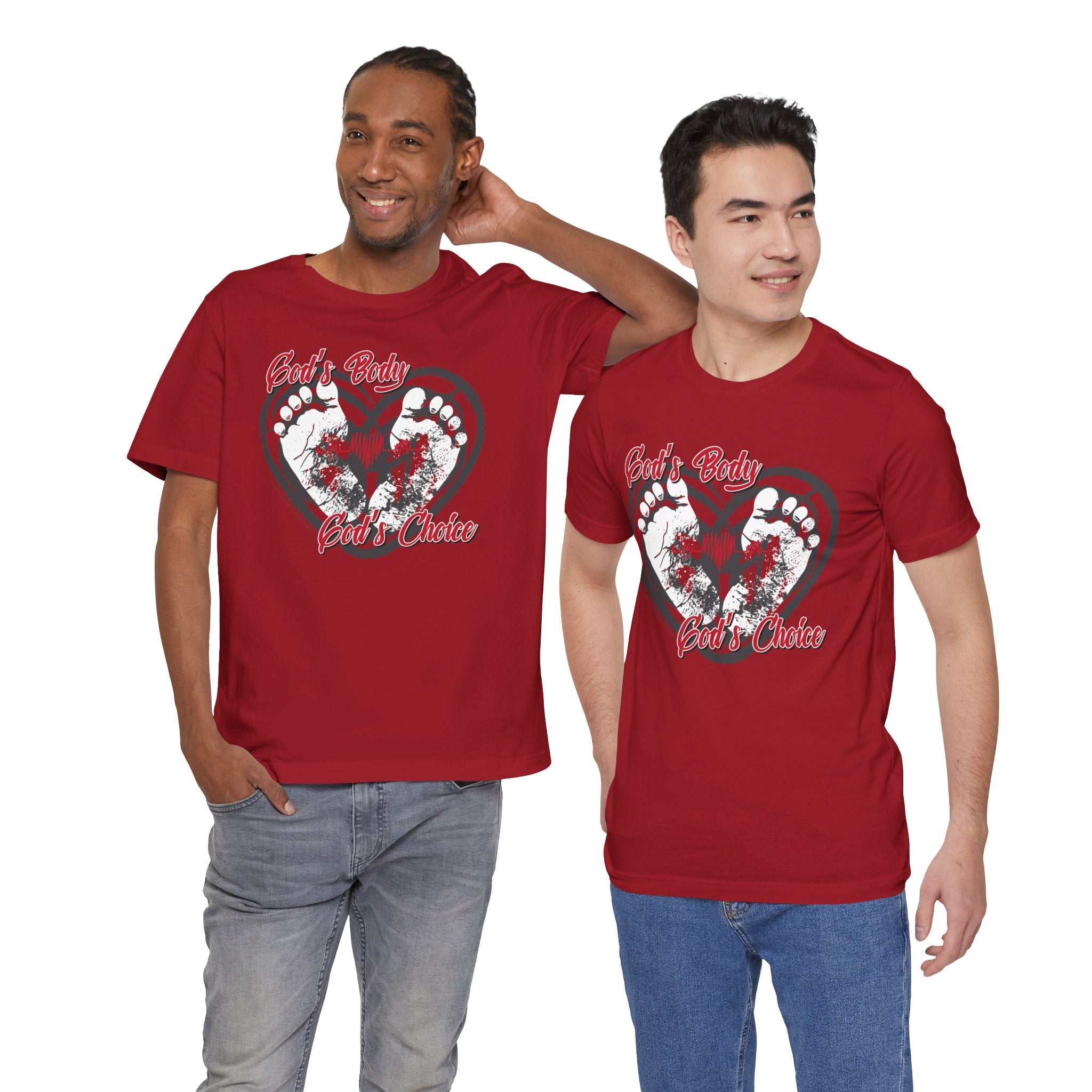 God's Body, God's Choice - Unisex Soft Cotton Short Sleeve T-Shirt