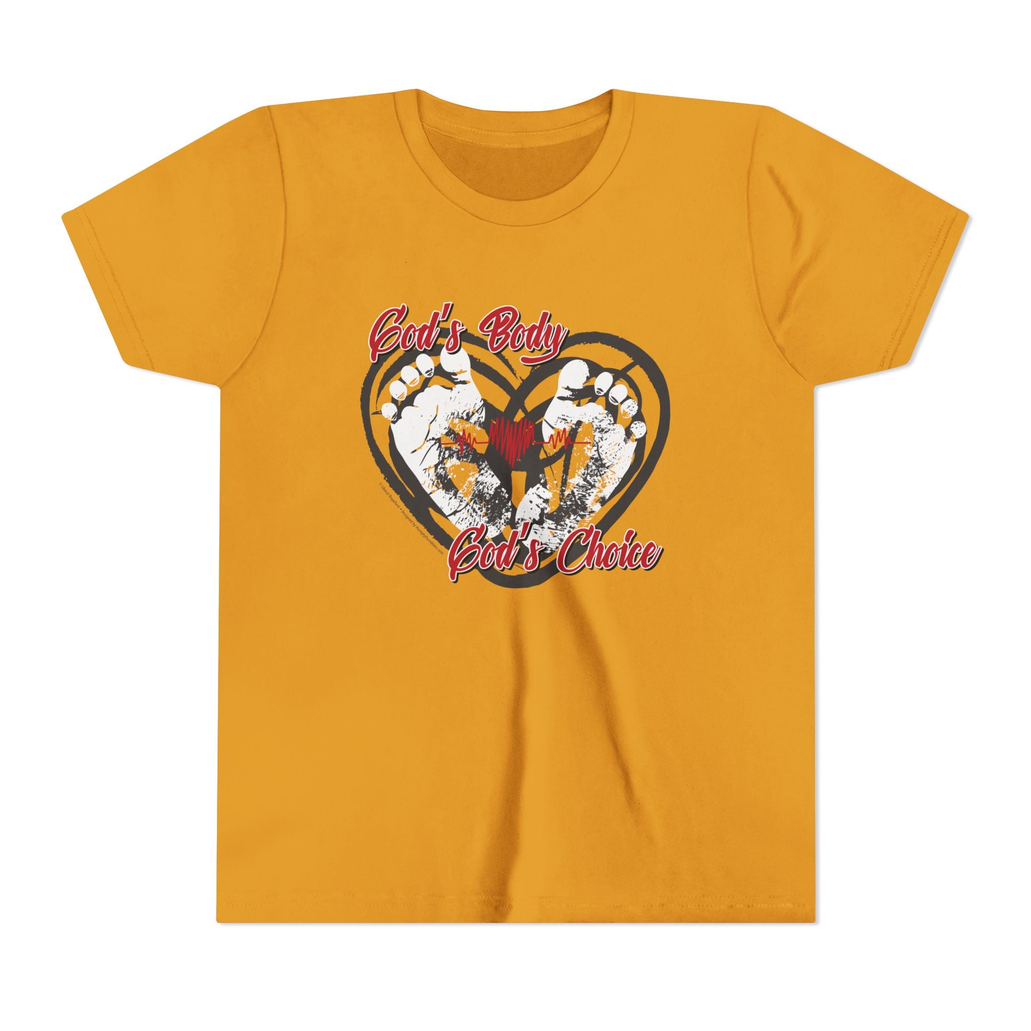 God's Body, God's Choice - Youth Soft Cotton Short Sleeve T-Shirt