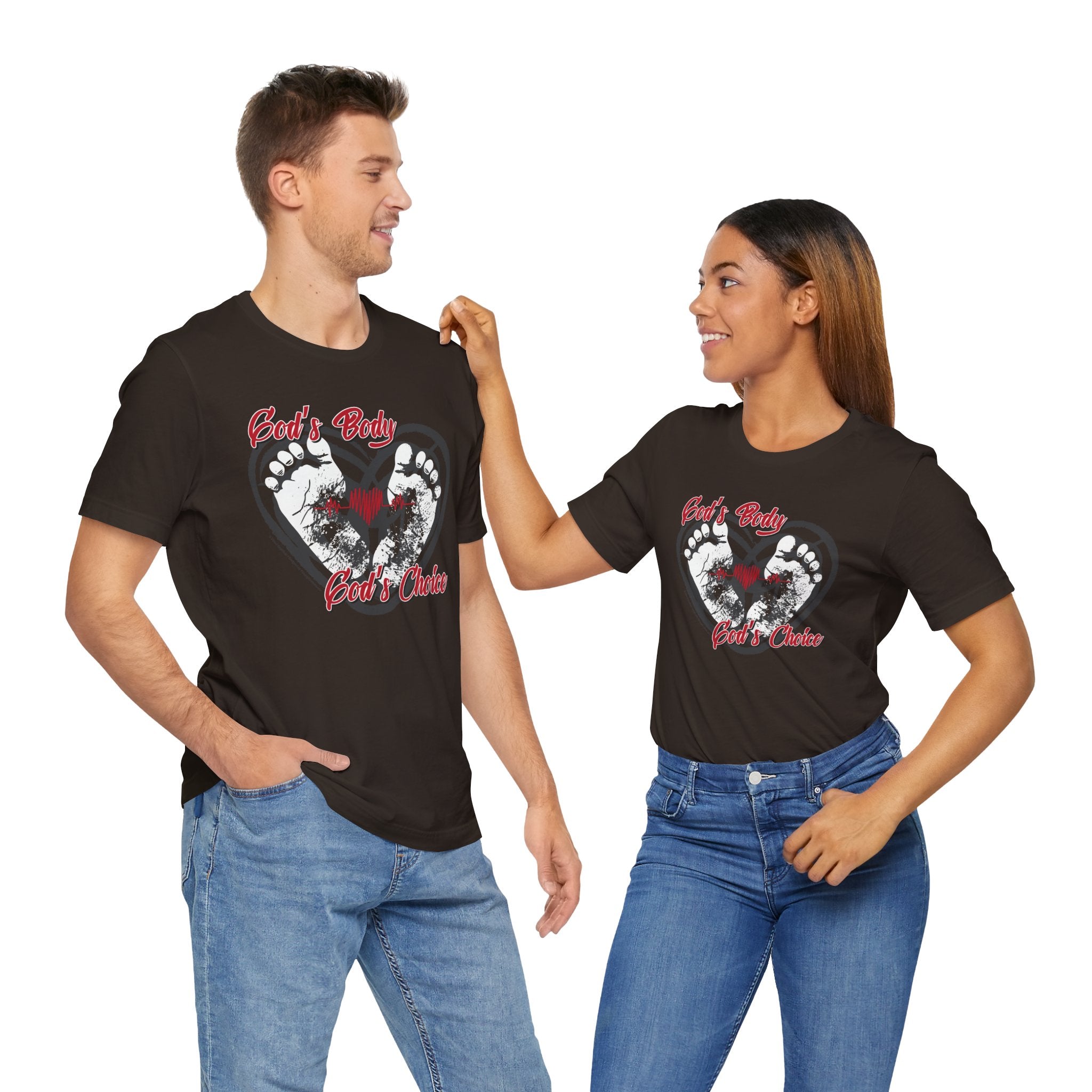 God's Body, God's Choice - Unisex Soft Cotton Short Sleeve T-Shirt