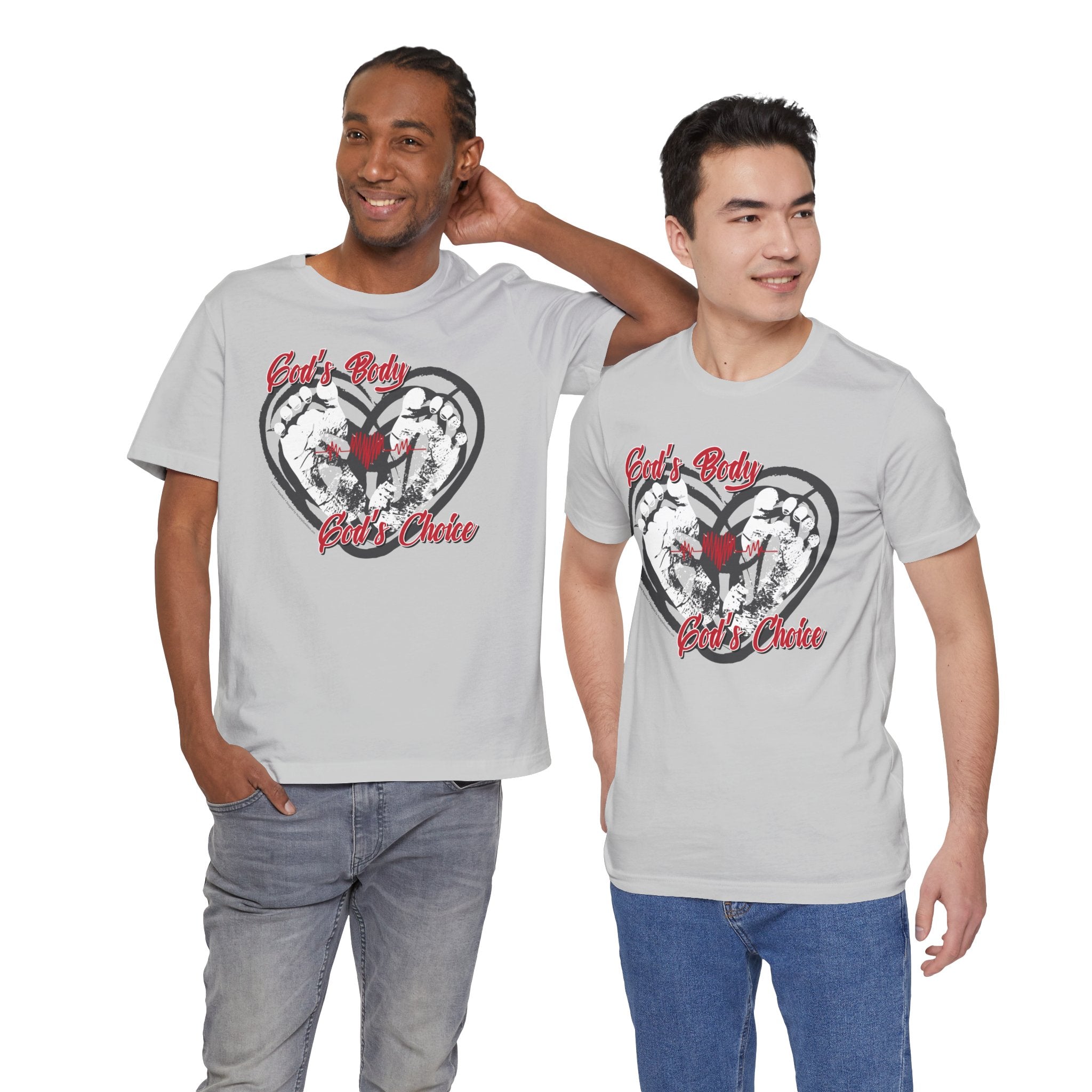 God's Body, God's Choice - Unisex Soft Cotton Short Sleeve T-Shirt
