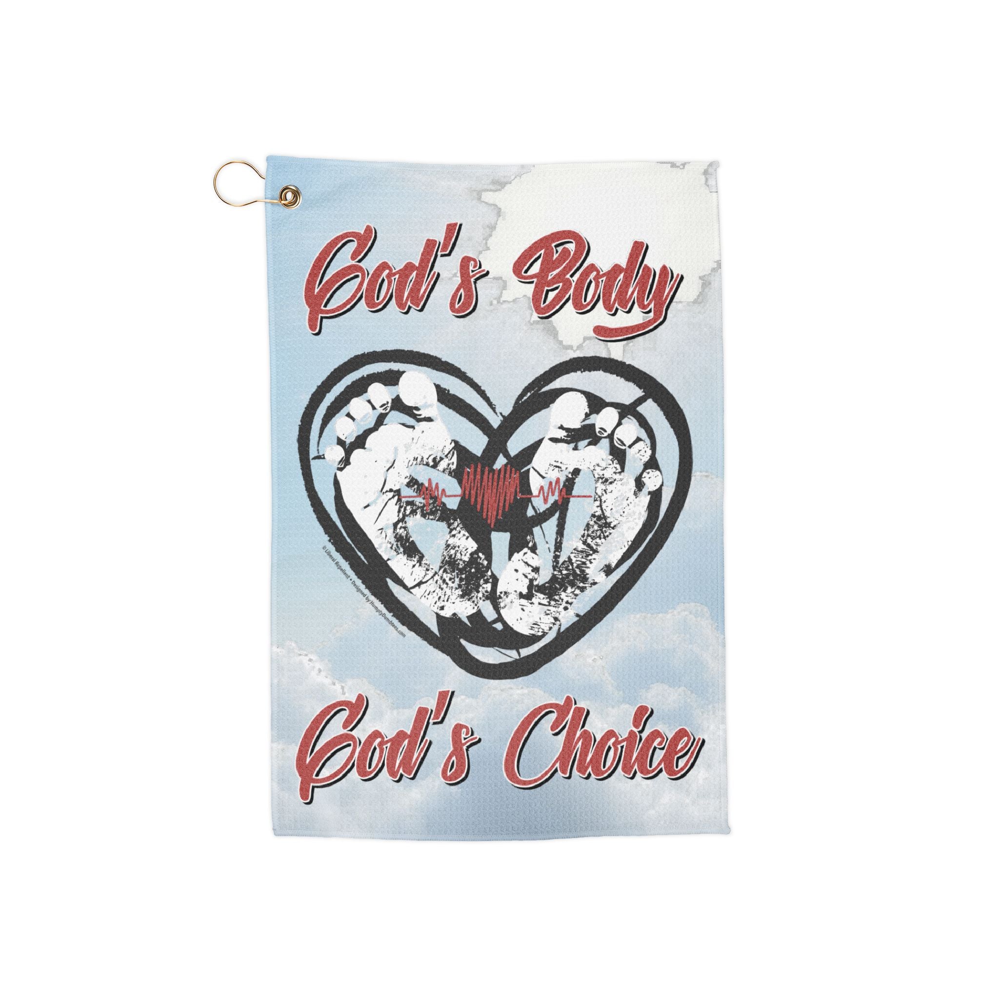 God's Body, God's Choice - Eco Friendly 16" x 24" Golf Towel
