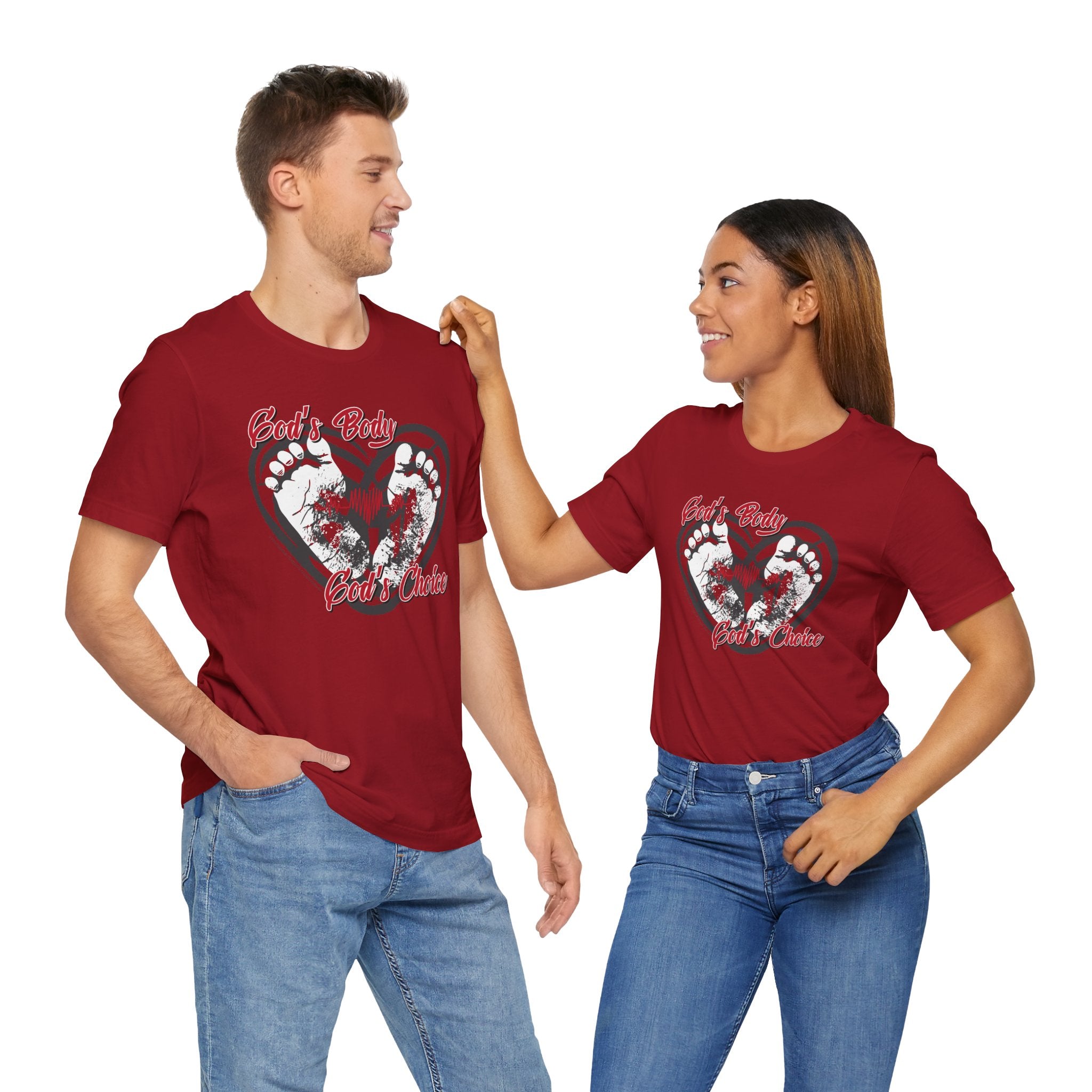 God's Body, God's Choice - Unisex Soft Cotton Short Sleeve T-Shirt