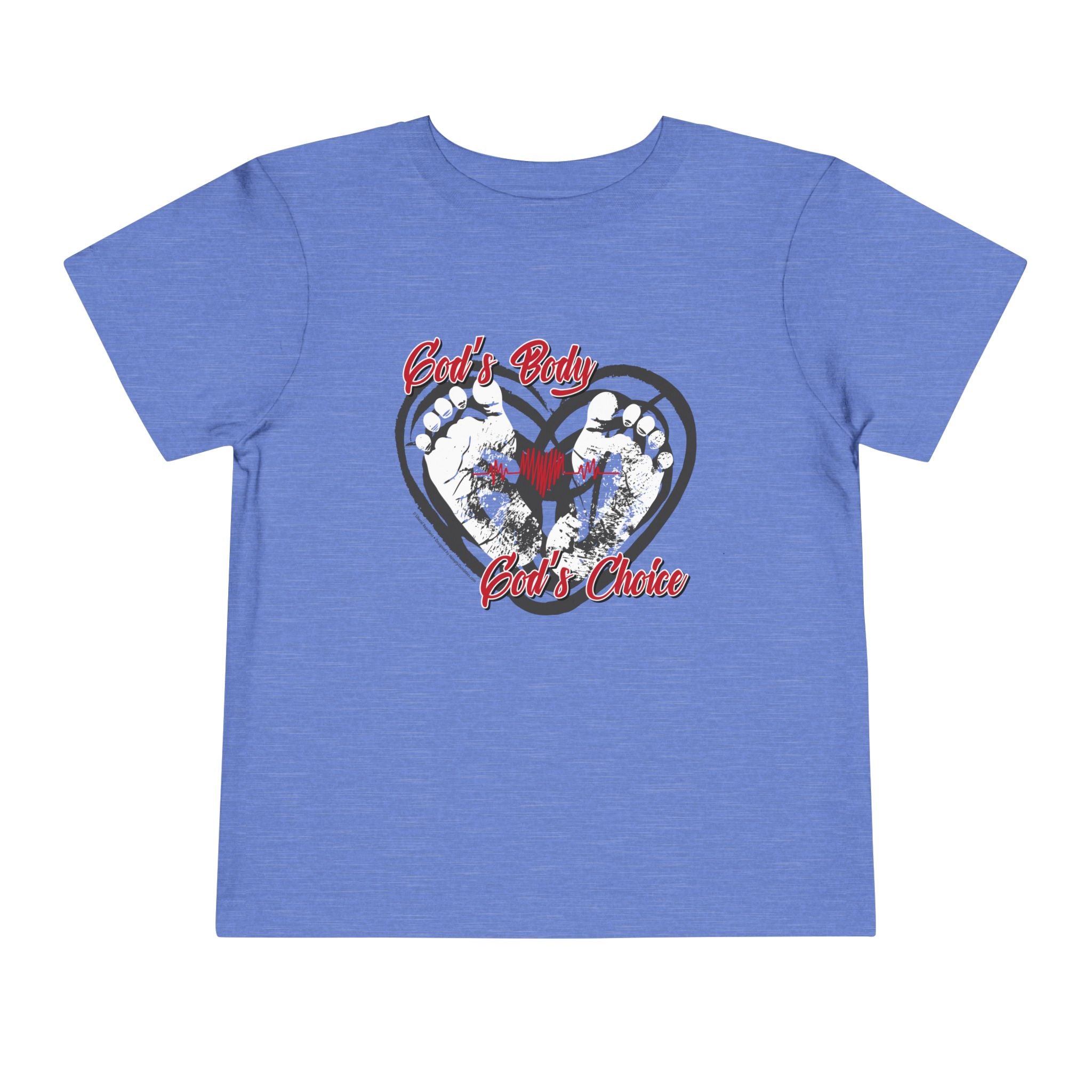 God's Body, God's Choice - Toddler Soft Cotton Short Sleeve T-Shirt