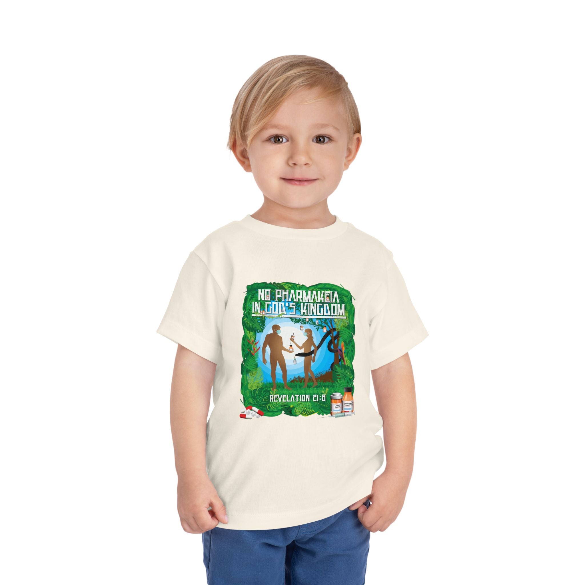 No Pharmakeia in God's Kingdom - Toddler Soft Cotton Short Sleeve T-Shirt