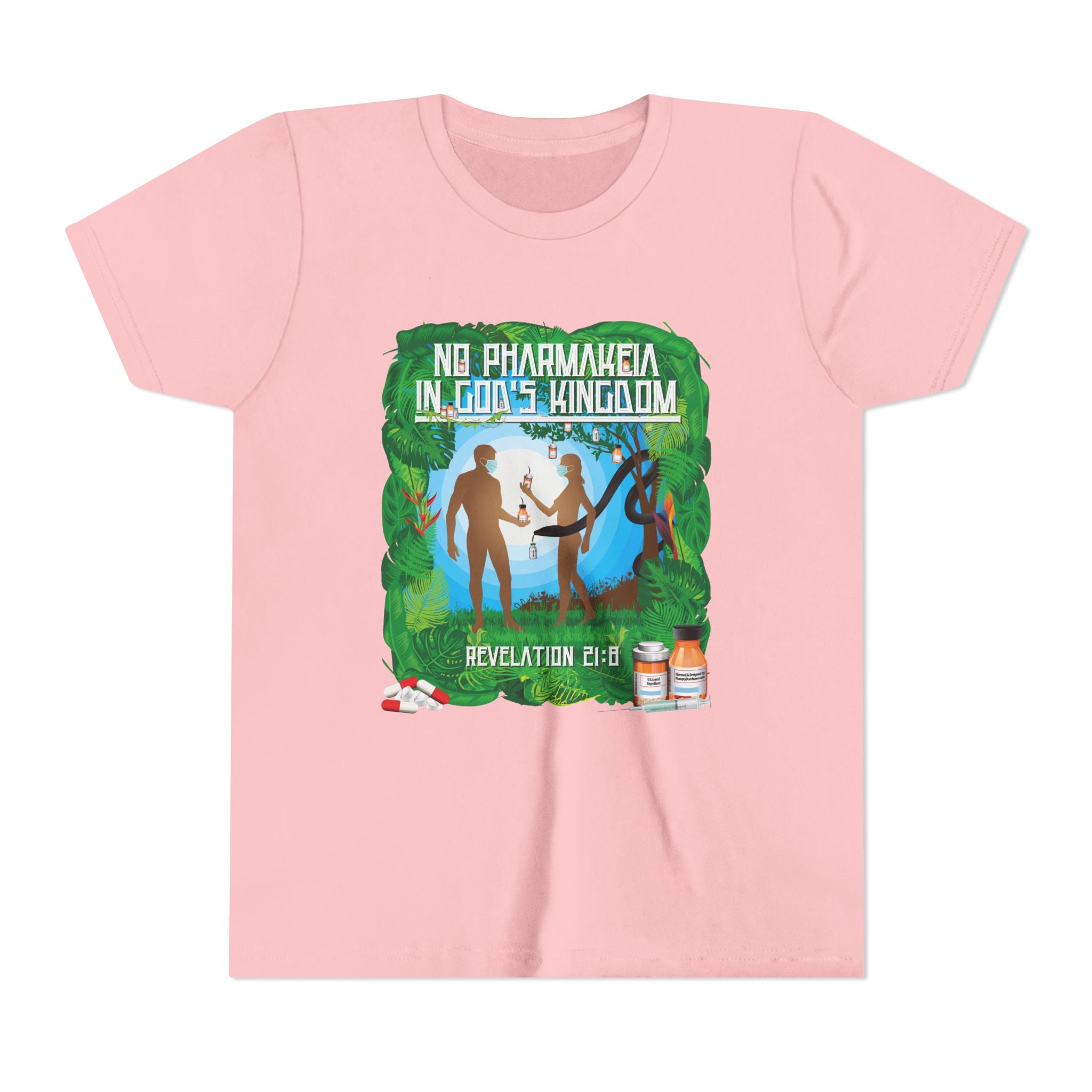 No Pharmakeia in God's Kingdom - Youth Soft Cotton Short Sleeve T-Shirt