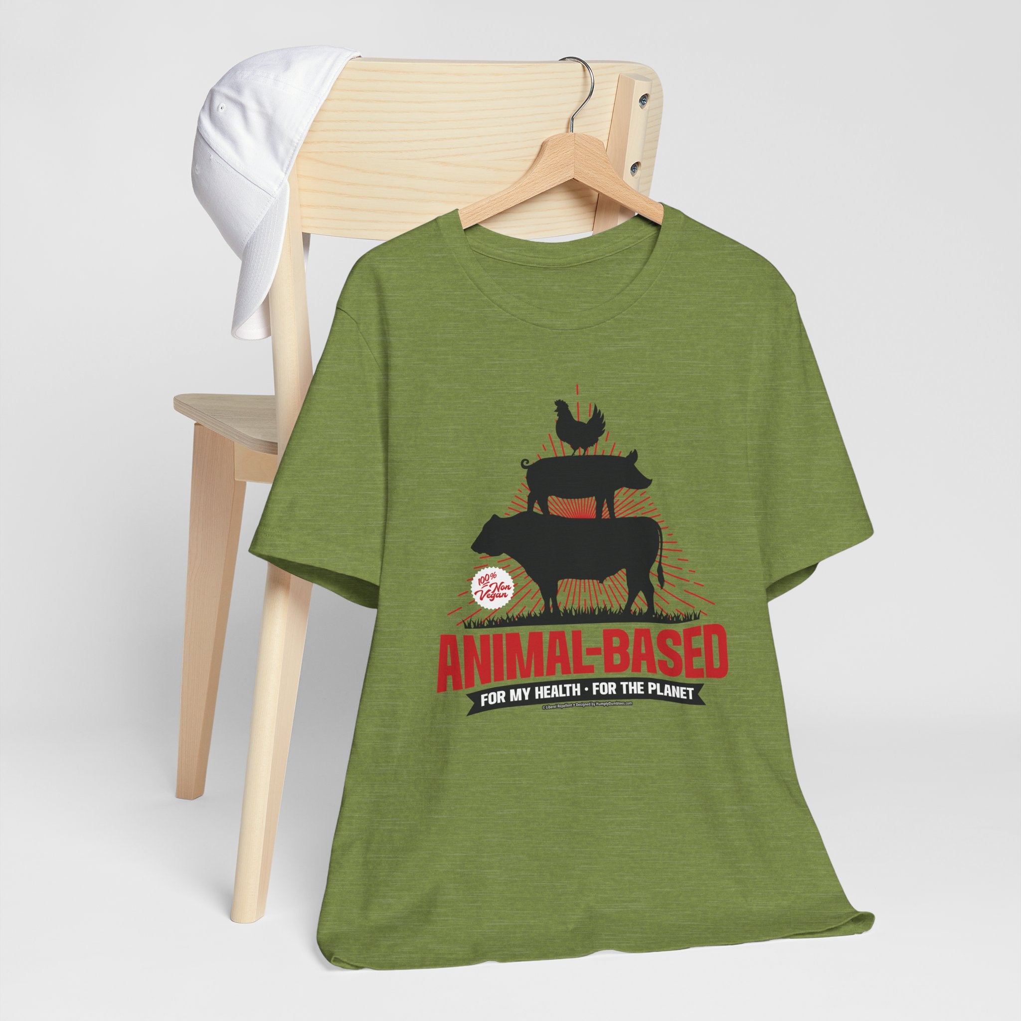 Animal-Based For My Health, For The Planet - Unisex Soft Cotton Short Sleeve T-Shirt