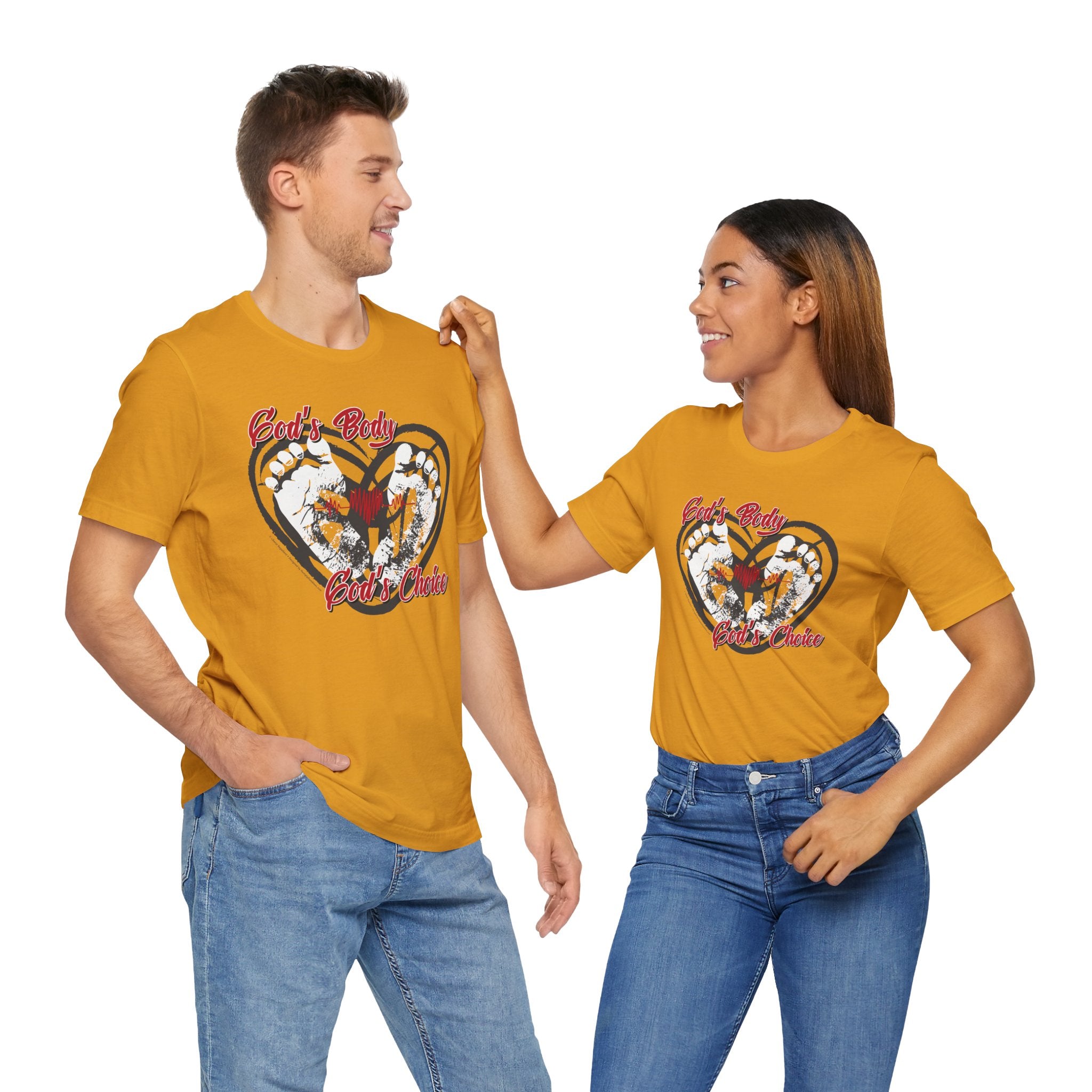 God's Body, God's Choice - Unisex Soft Cotton Short Sleeve T-Shirt