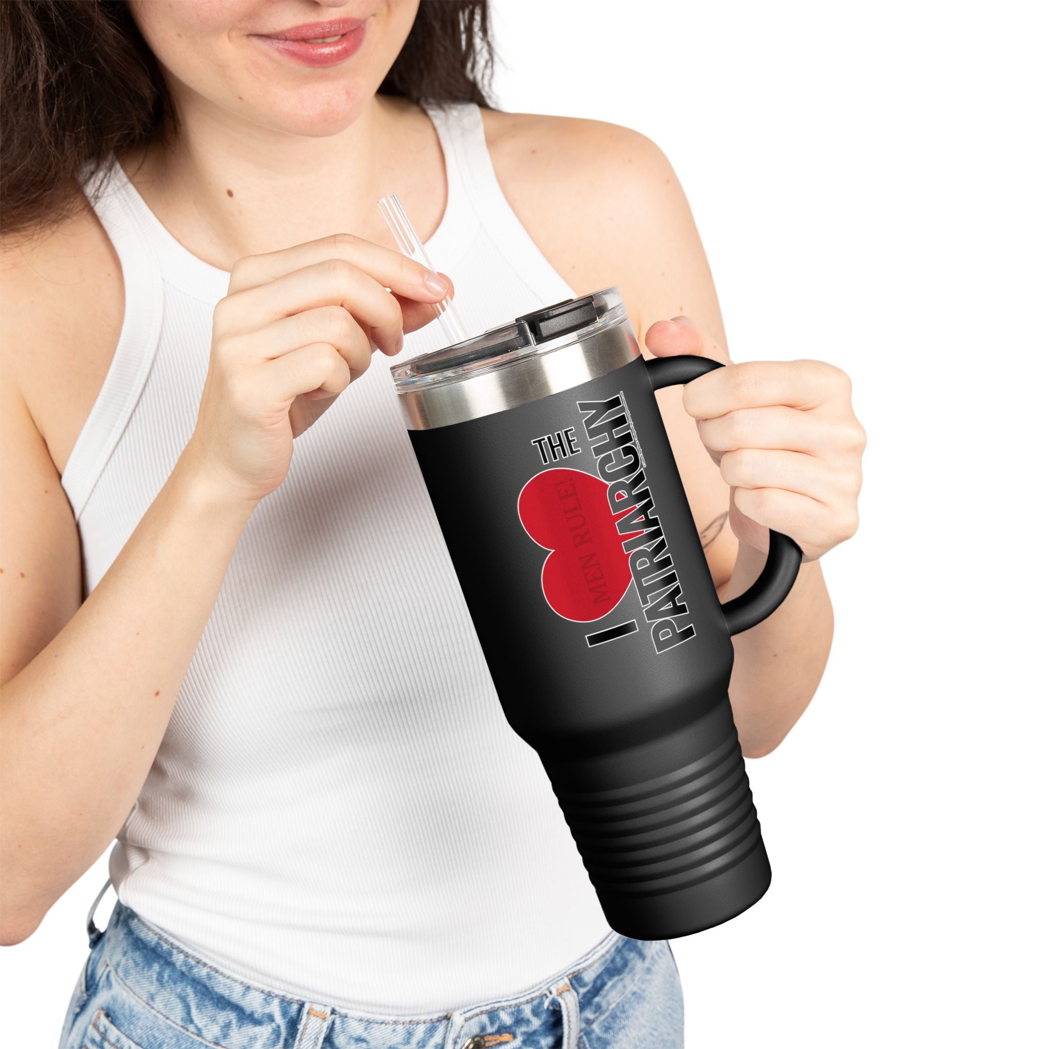 I Heart the Patriarchy - 40oz Insulated Travel Mug