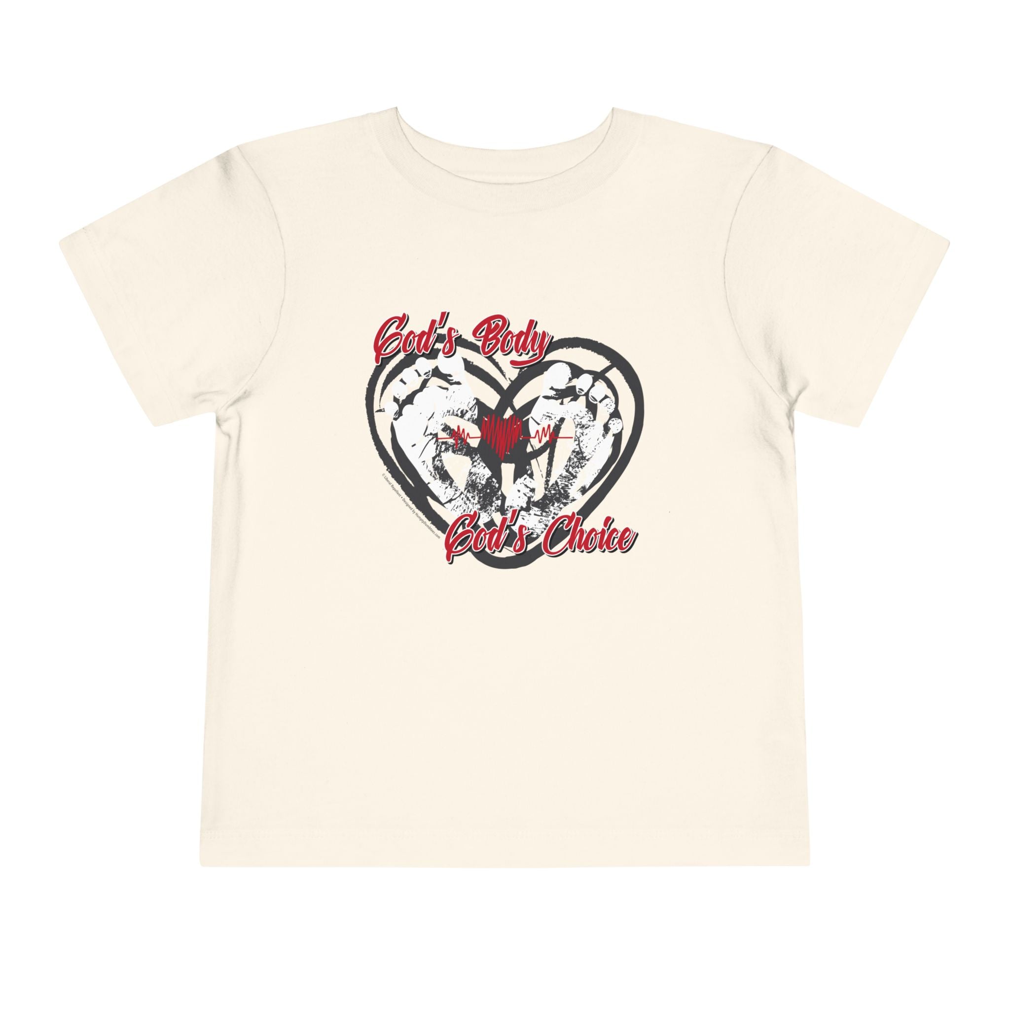God's Body, God's Choice - Toddler Soft Cotton Short Sleeve T-Shirt
