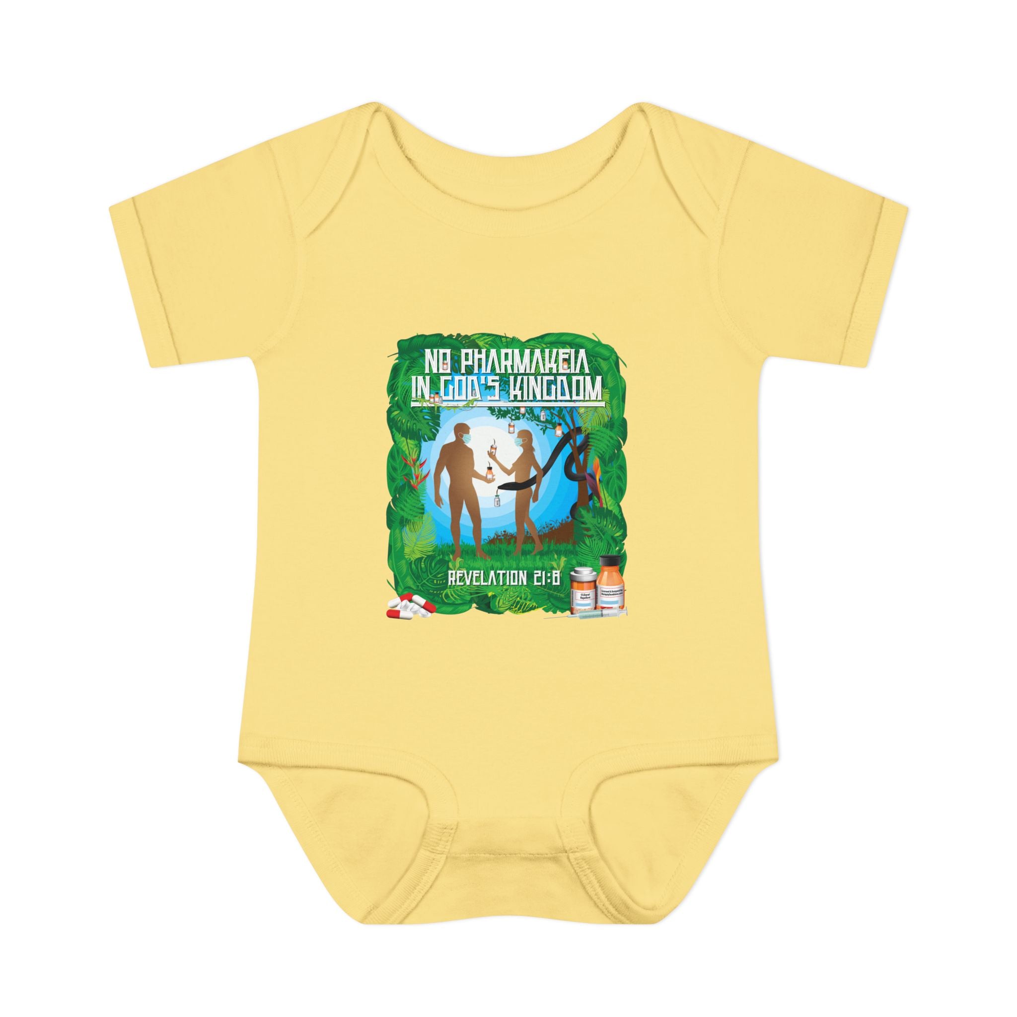 No Pharmakeia in God's Kingdom - Infant Soft Cotton Onsie Bodysuit