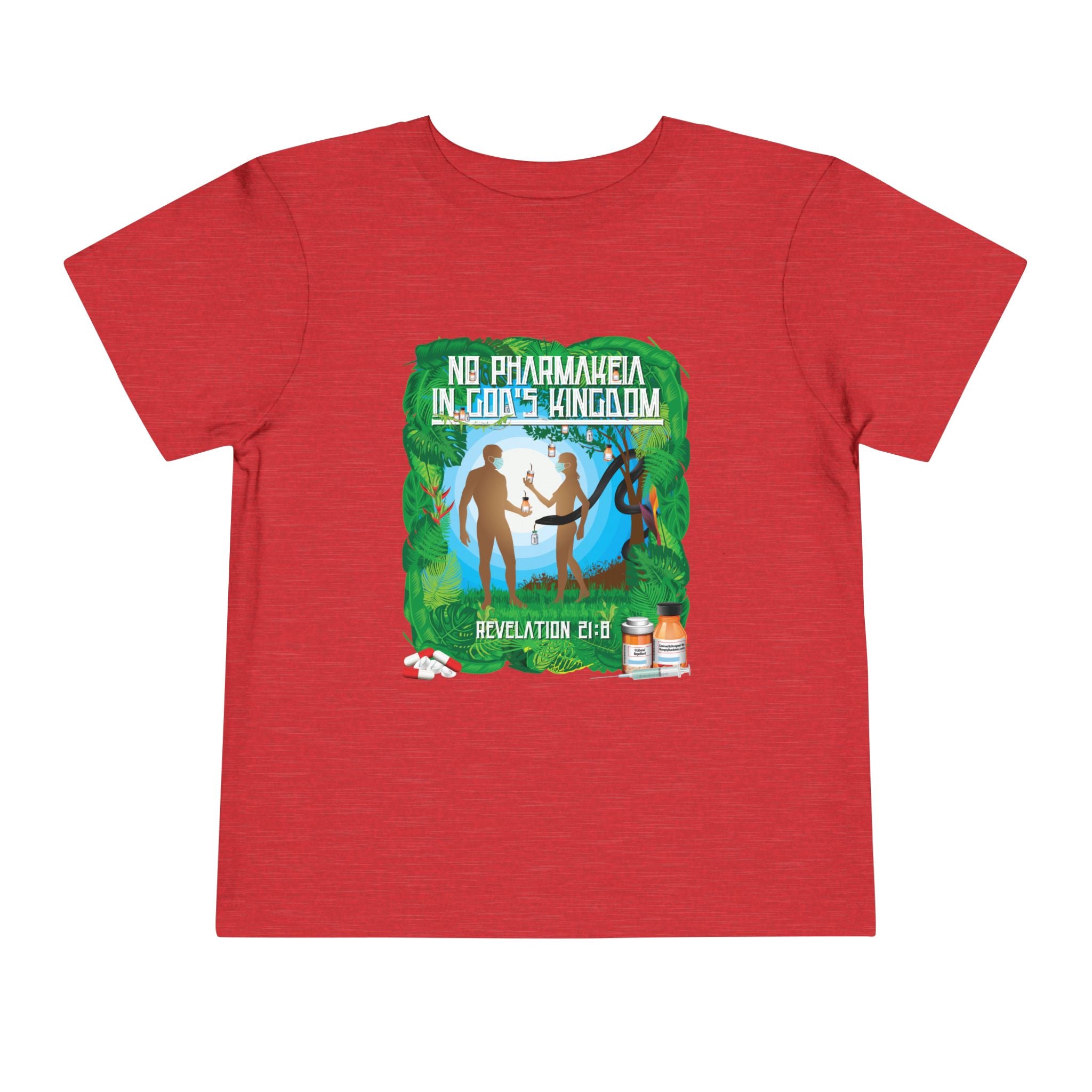 No Pharmakeia in God's Kingdom - Toddler Soft Cotton Short Sleeve T-Shirt
