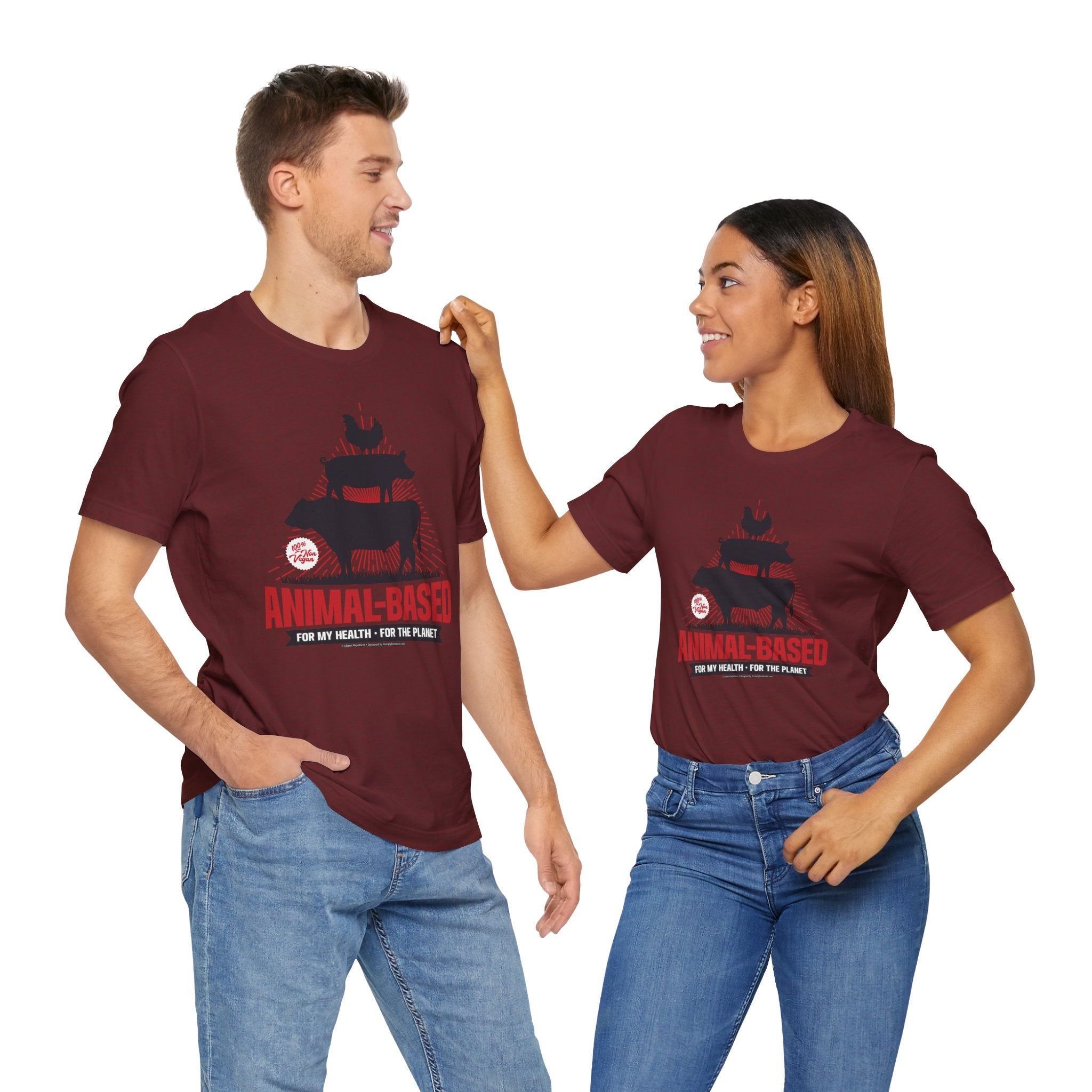Animal-Based For My Health, For The Planet - Unisex Soft Cotton Short Sleeve T-Shirt