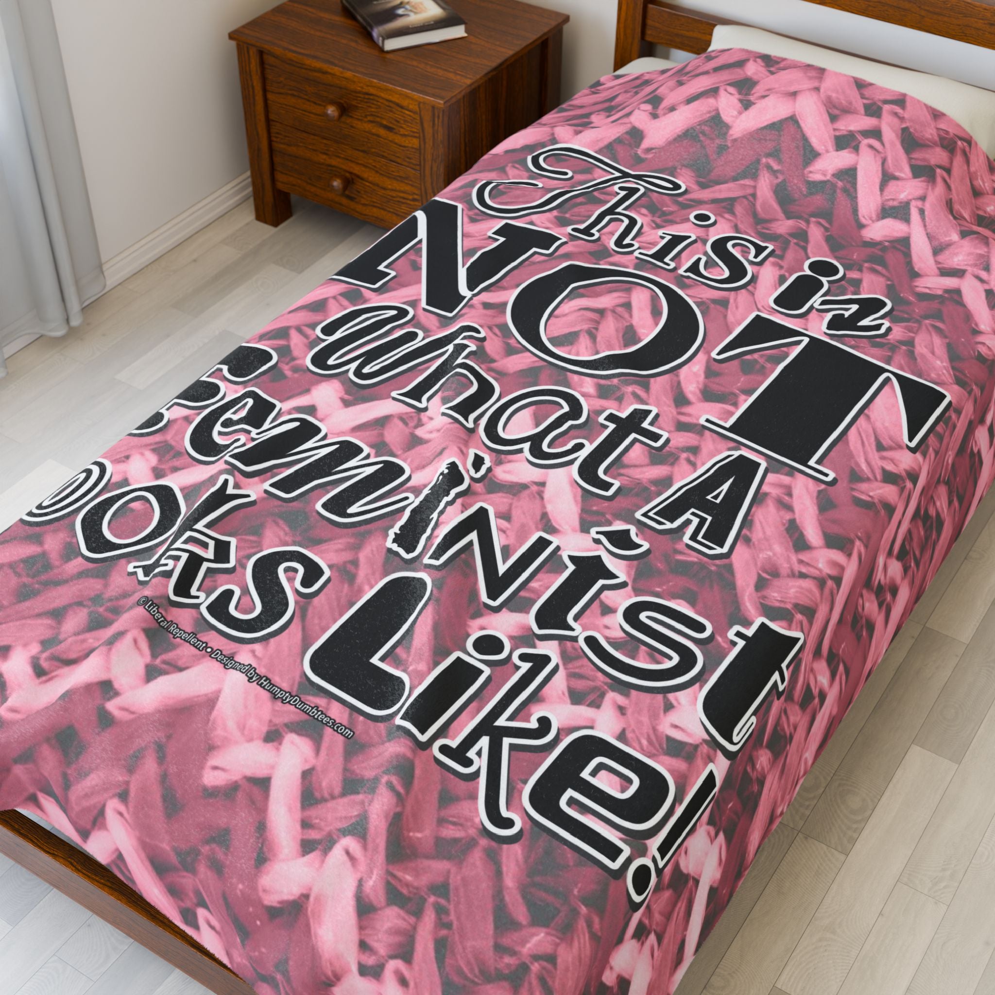 This is NOT What a Feminist Looks Like - Eco-Friendly Velveteen Plush Blanket