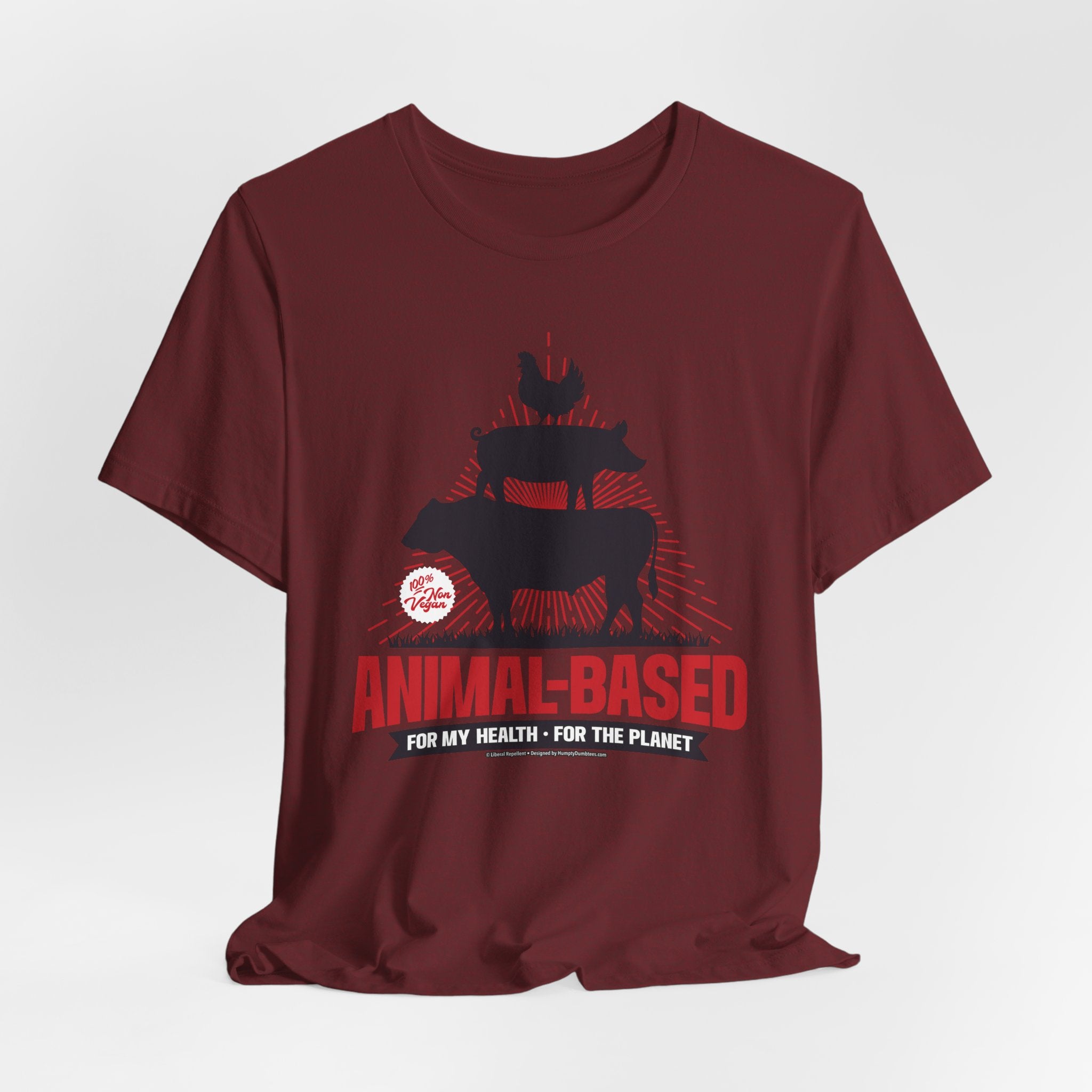 Animal-Based For My Health, For The Planet - Unisex Soft Cotton Short Sleeve T-Shirt