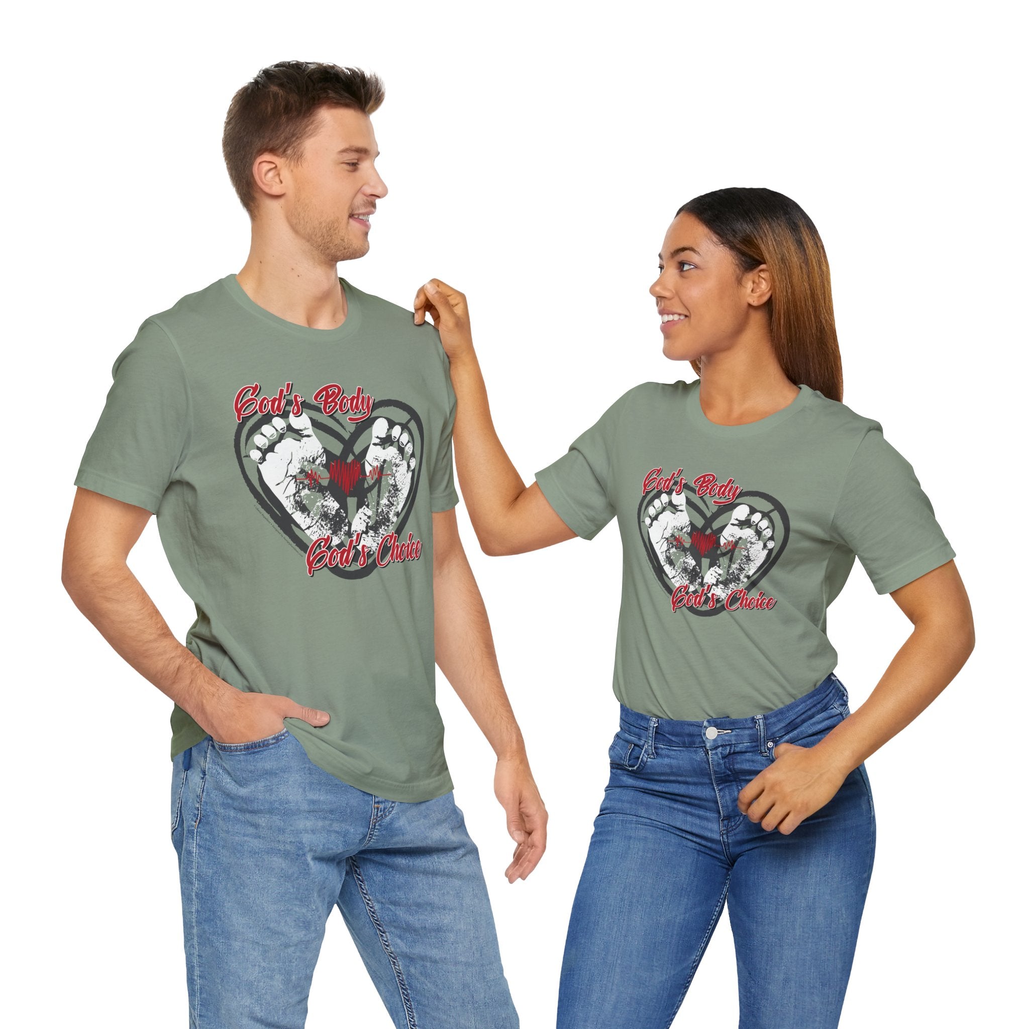 God's Body, God's Choice - Unisex Soft Cotton Short Sleeve T-Shirt