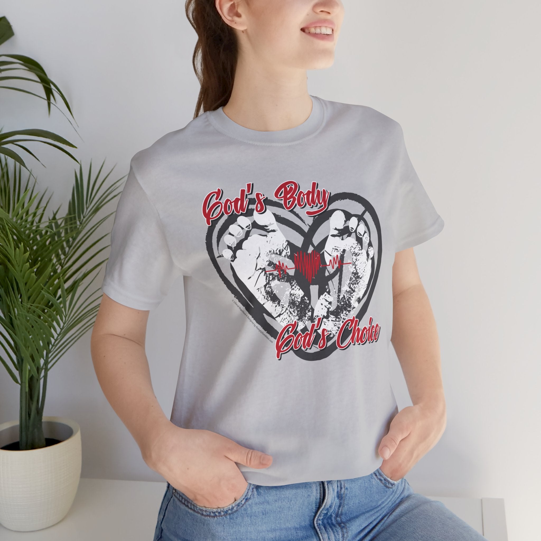 God's Body, God's Choice - Unisex Soft Cotton Short Sleeve T-Shirt