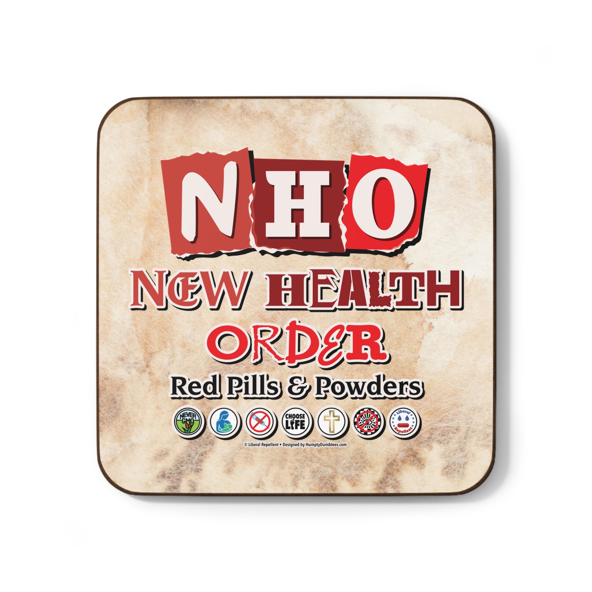 New Health Order - Hardboard Beverage Coaster