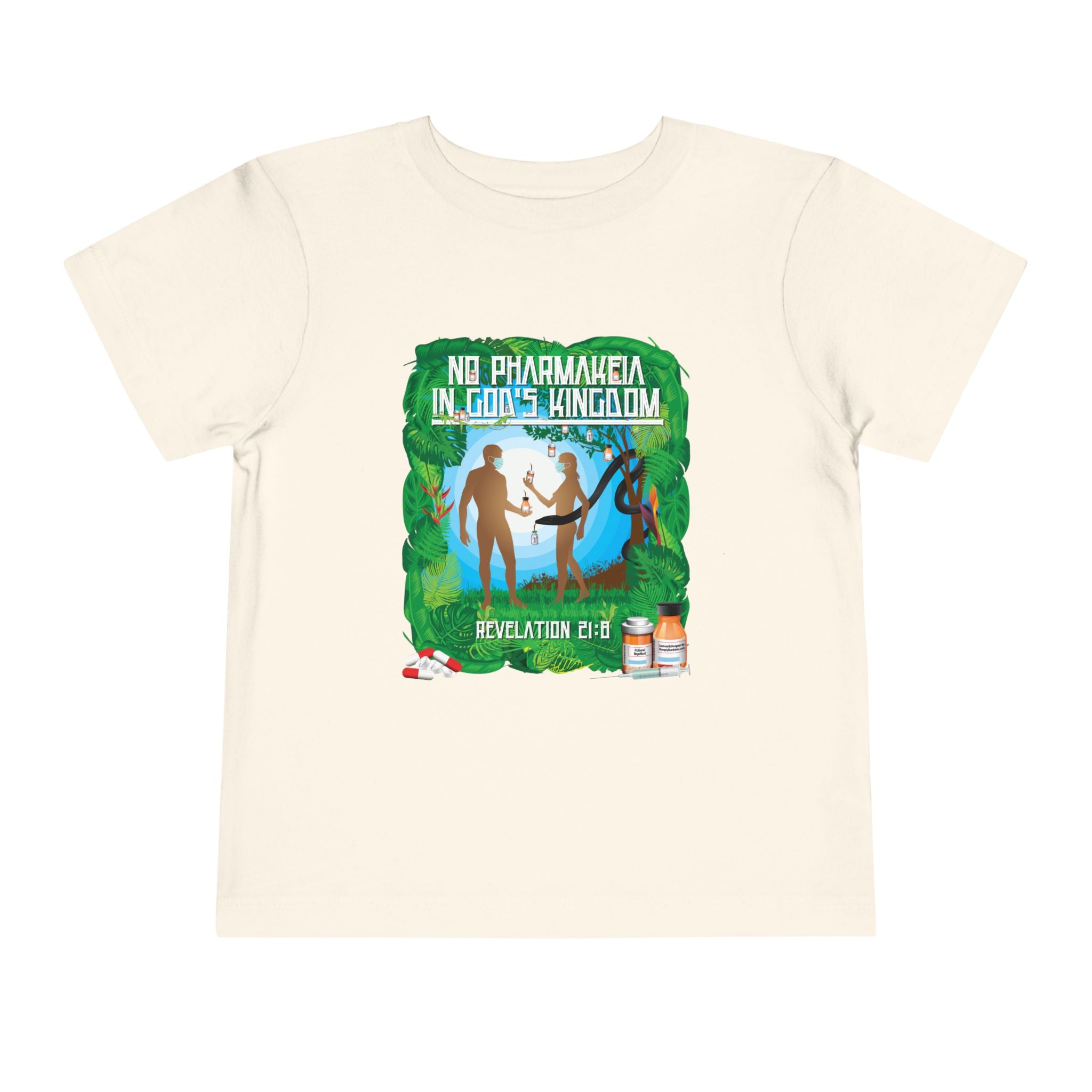 No Pharmakeia in God's Kingdom - Toddler Soft Cotton Short Sleeve T-Shirt
