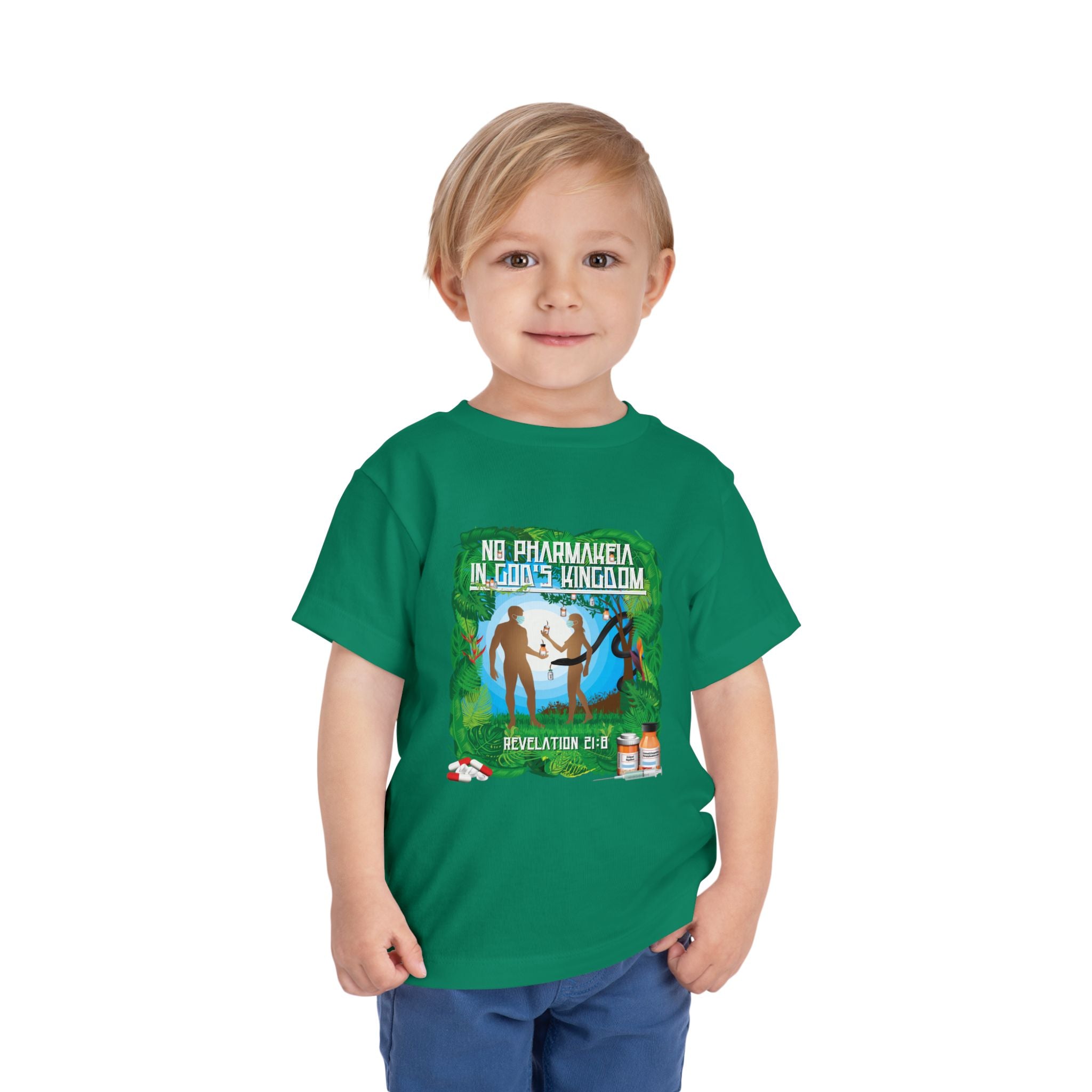 No Pharmakeia in God's Kingdom - Toddler Soft Cotton Short Sleeve T-Shirt