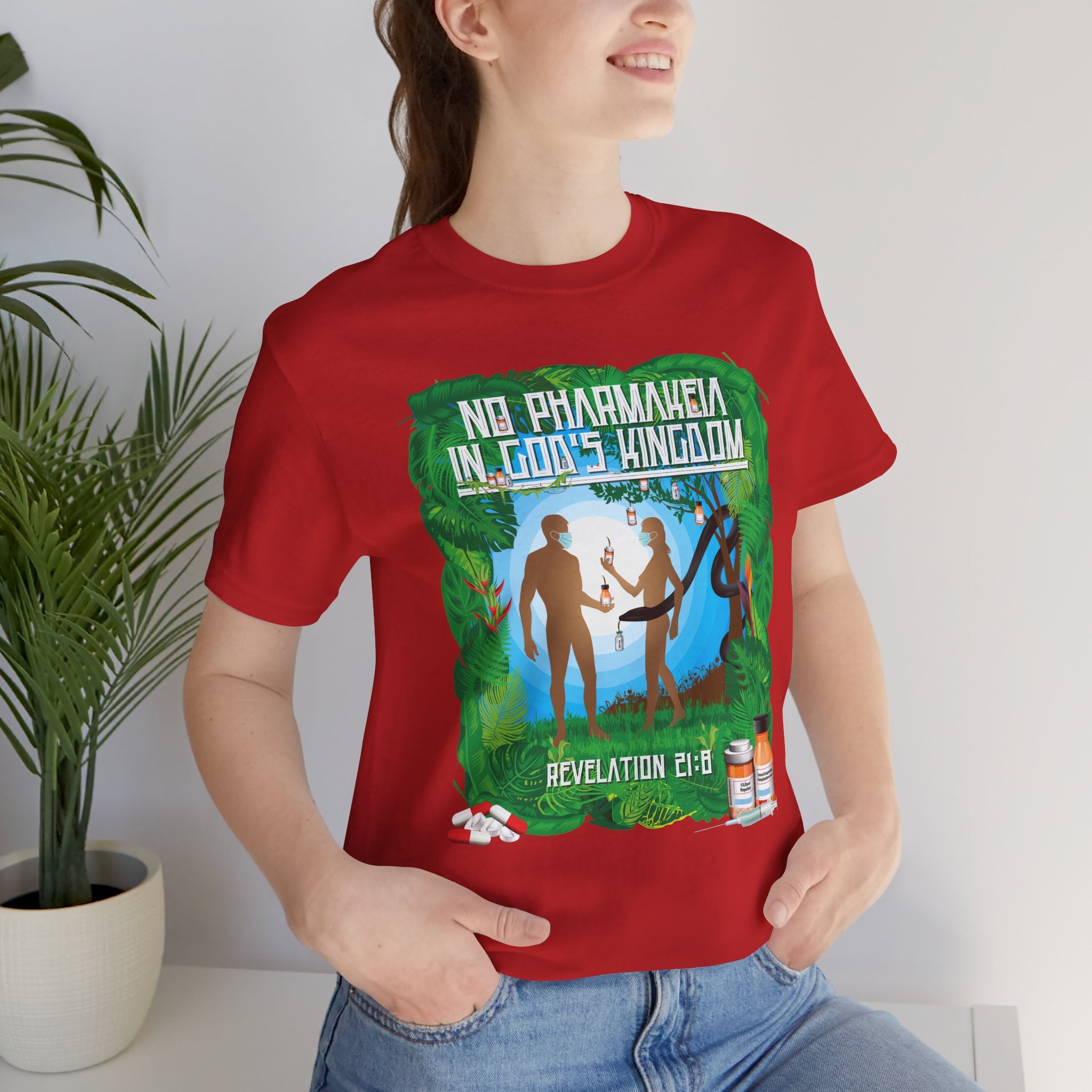No Pharmakeia in God's Kingdom - Unisex Soft Cotton Short Sleeve T-Shirt