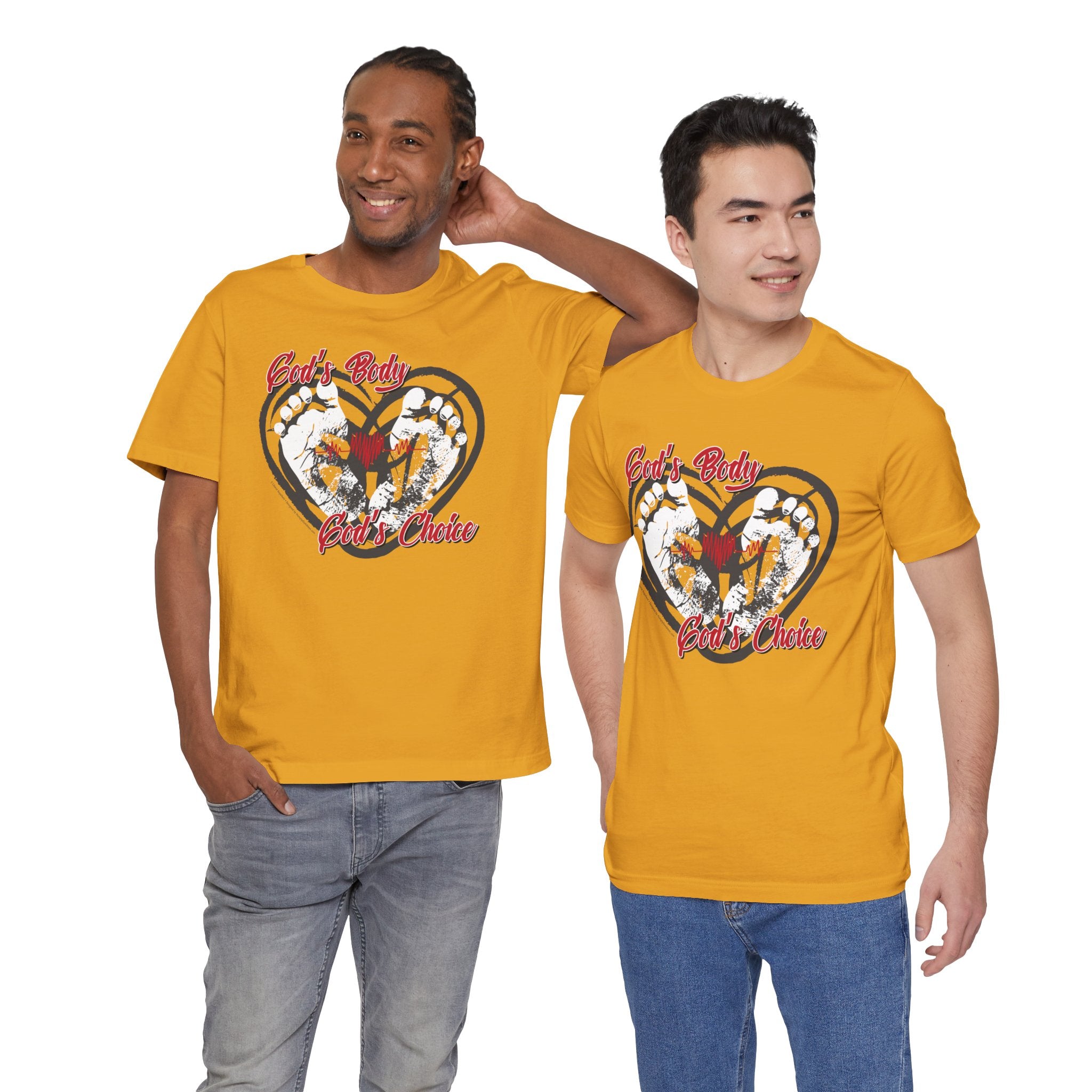 God's Body, God's Choice - Unisex Soft Cotton Short Sleeve T-Shirt