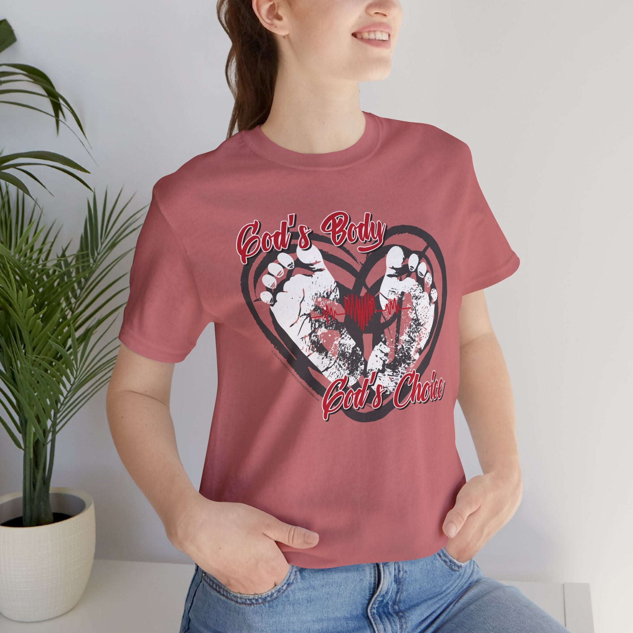God's Body, God's Choice - Unisex Soft Cotton Short Sleeve T-Shirt