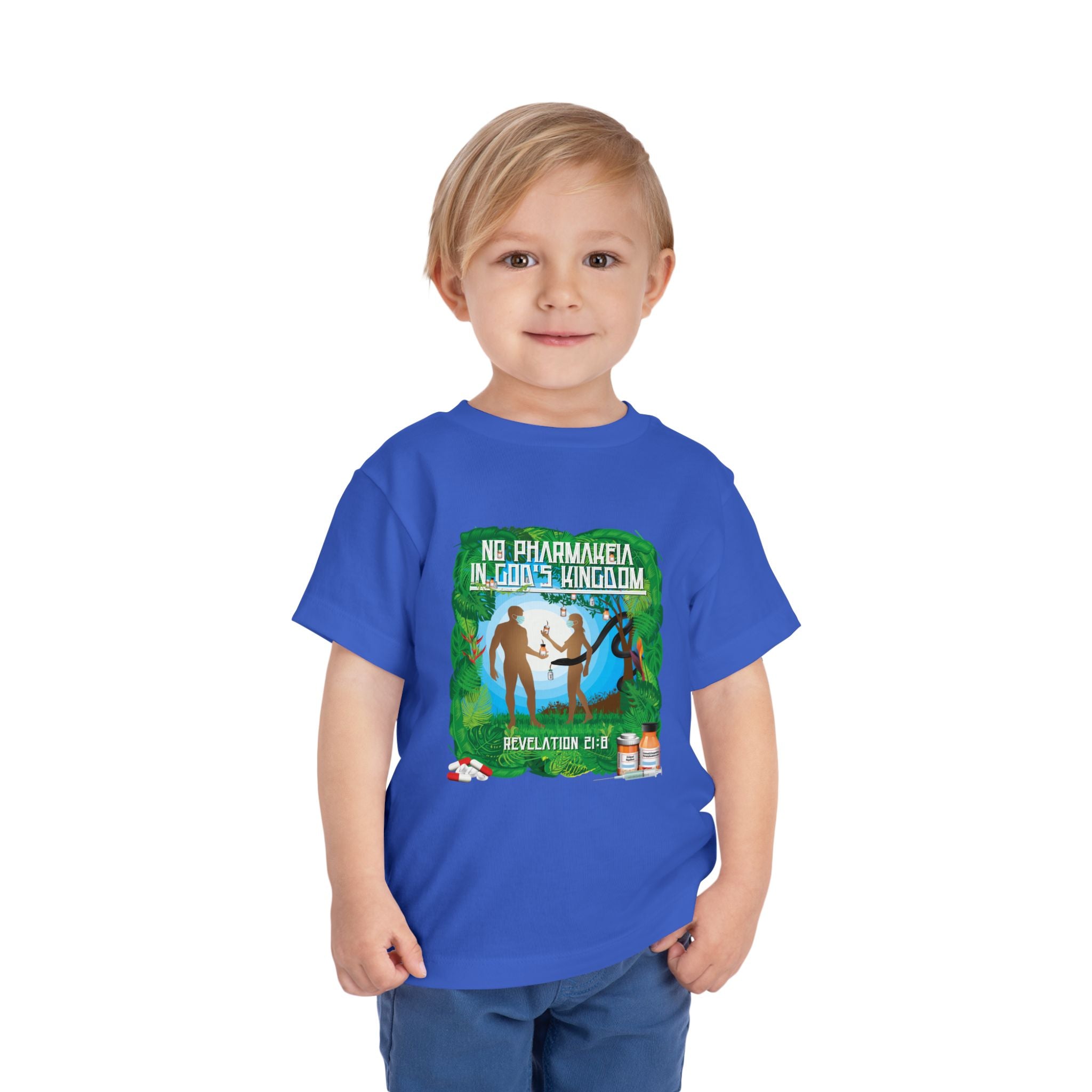 No Pharmakeia in God's Kingdom - Toddler Soft Cotton Short Sleeve T-Shirt