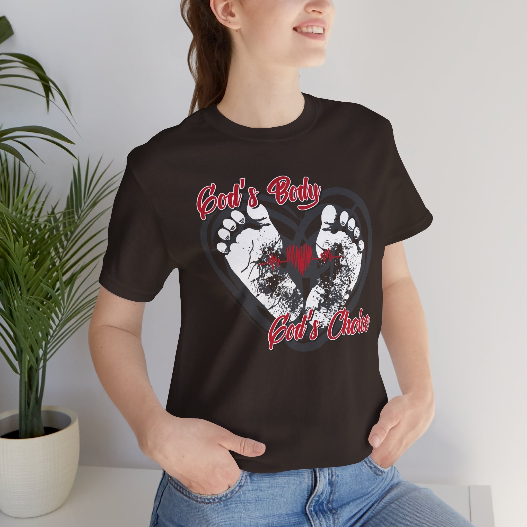 God's Body, God's Choice - Unisex Soft Cotton Short Sleeve T-Shirt