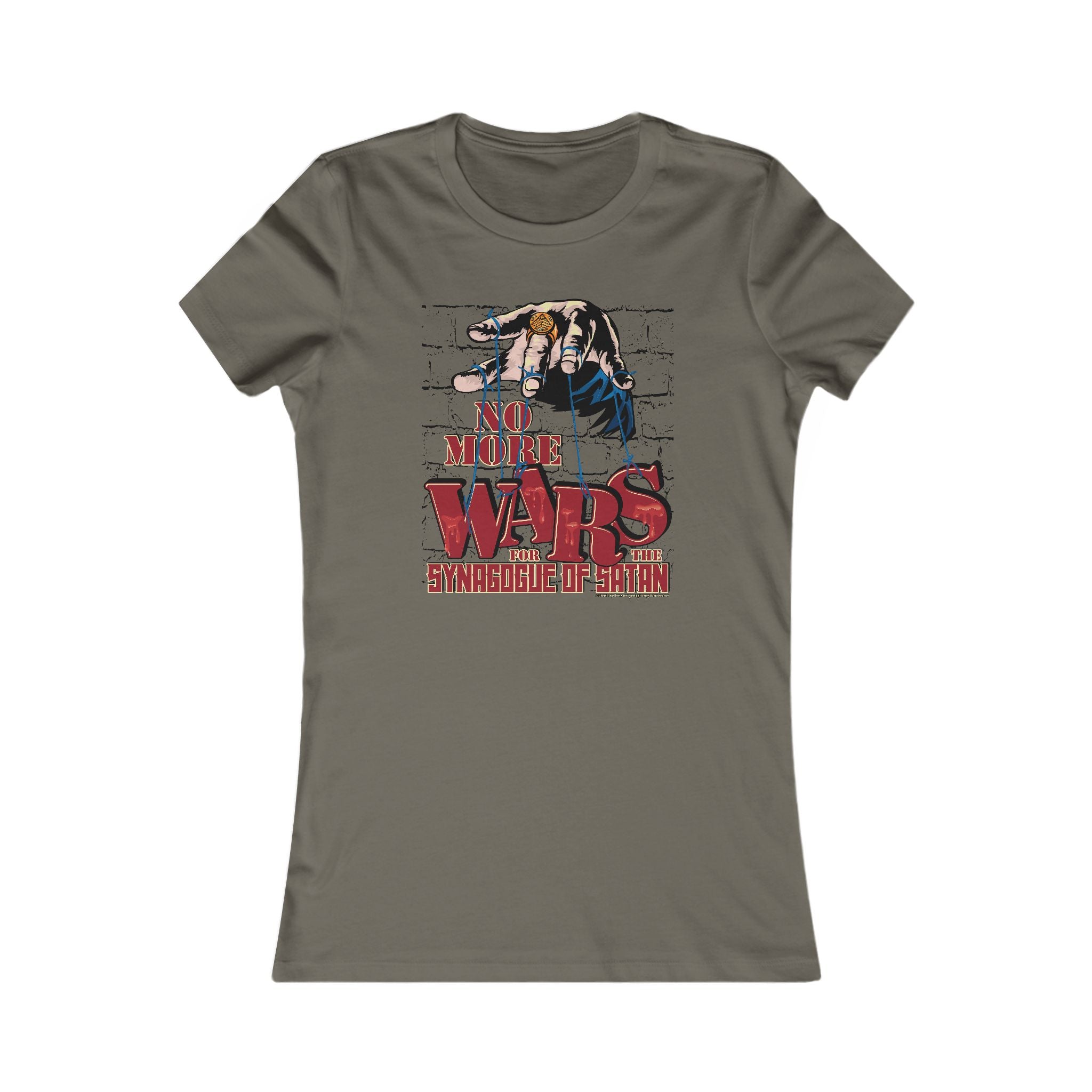 No More Wars for the Synagogue of Satan - Ladies Soft Cotton Cap Sleeve T-Shirt