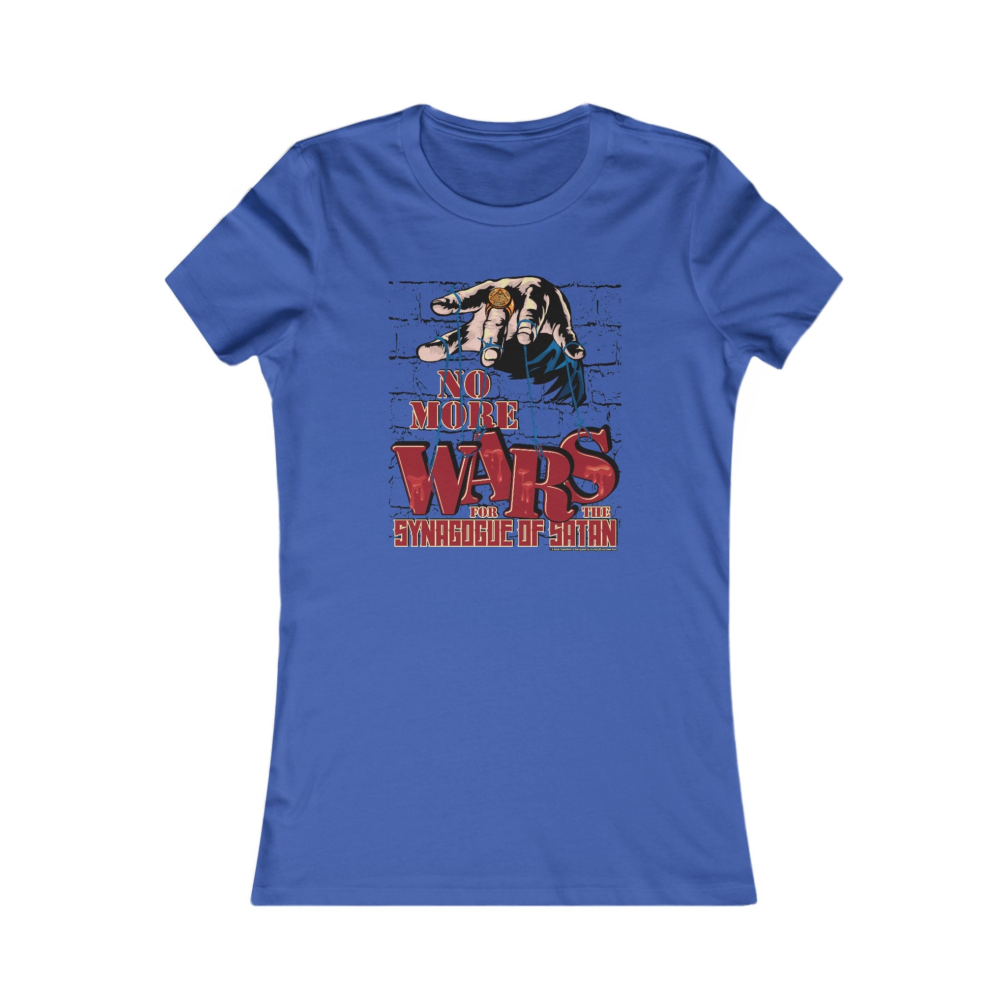 No More Wars for the Synagogue of Satan - Ladies Soft Cotton Cap Sleeve T-Shirt