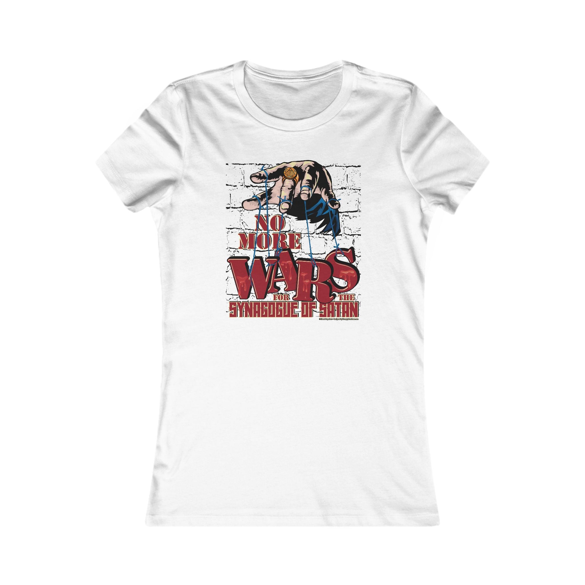 No More Wars for the Synagogue of Satan - Ladies Soft Cotton Cap Sleeve T-Shirt