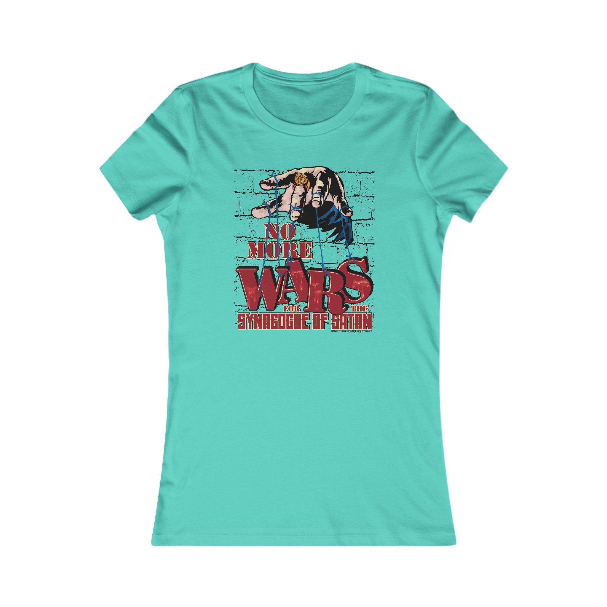 No More Wars for the Synagogue of Satan - Ladies Soft Cotton Cap Sleeve T-Shirt