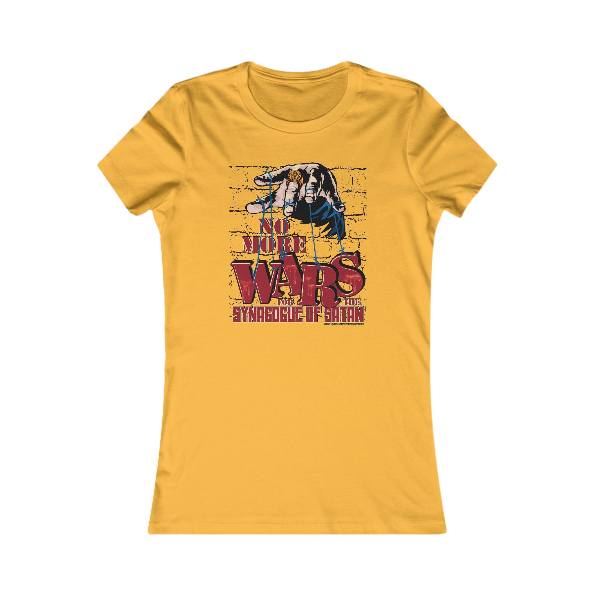 No More Wars for the Synagogue of Satan - Ladies Soft Cotton Cap Sleeve T-Shirt