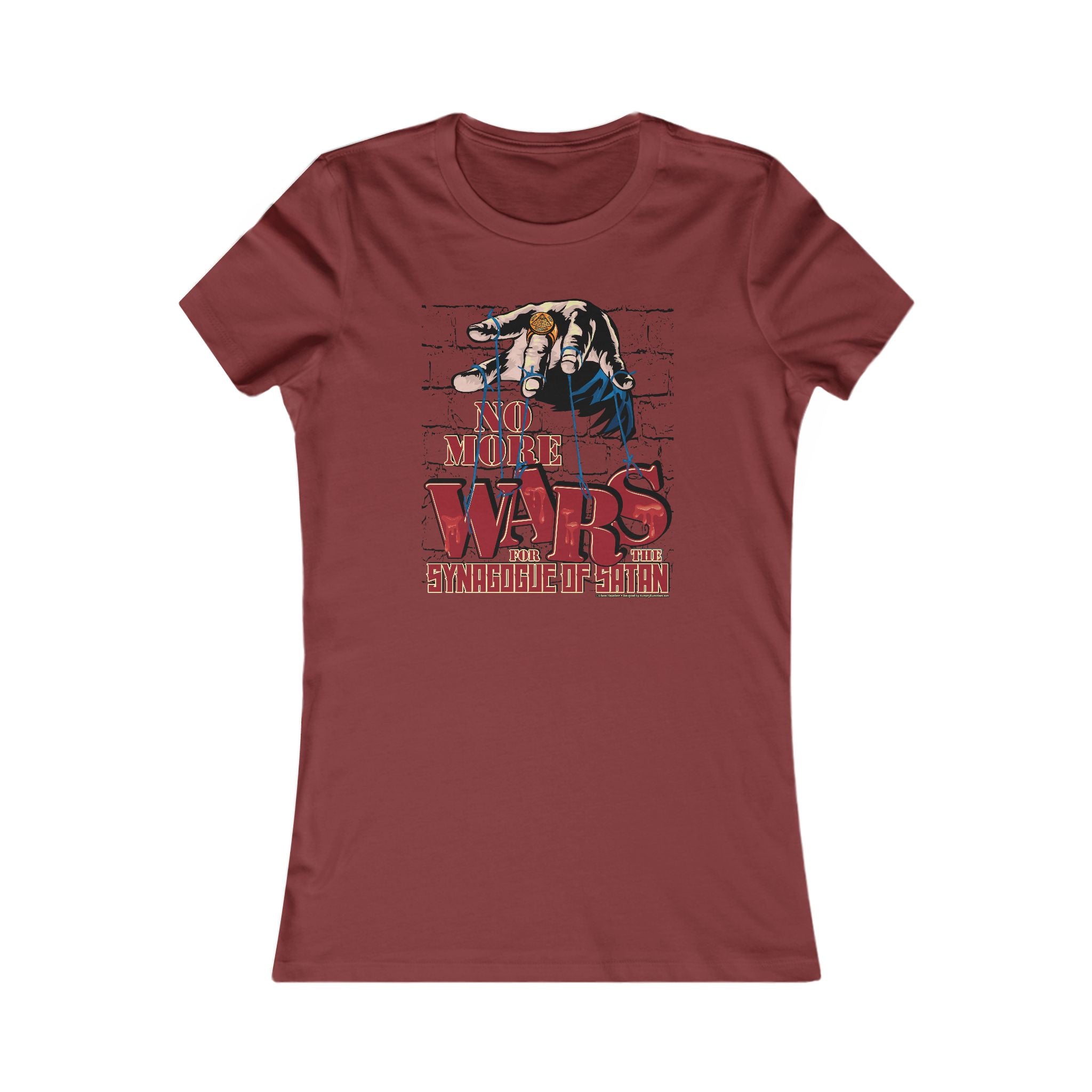 No More Wars for the Synagogue of Satan - Ladies Soft Cotton Cap Sleeve T-Shirt